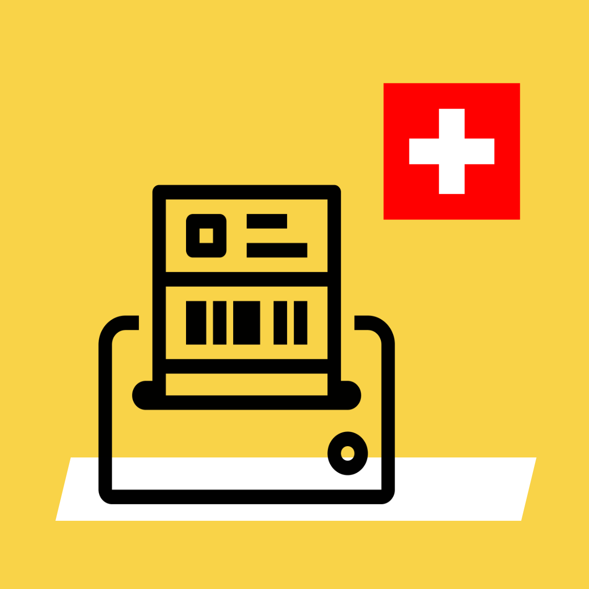 Create letters and parcel shipping labels from Swiss Post with the Swiss Post Label Printer App logo