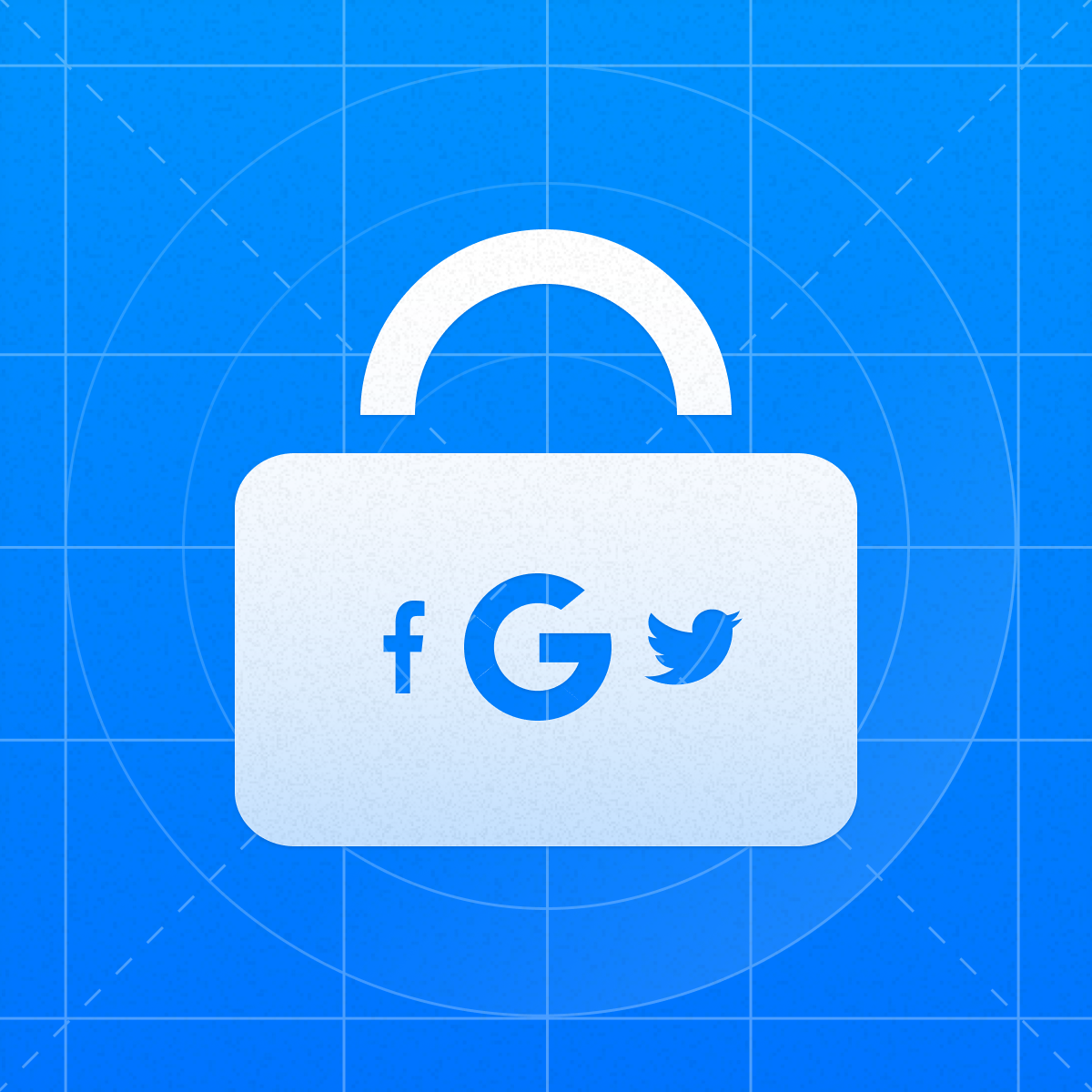 Single-click social login. SMS login via OTP login, FB, Twitter, Google, and 6 other services. logo