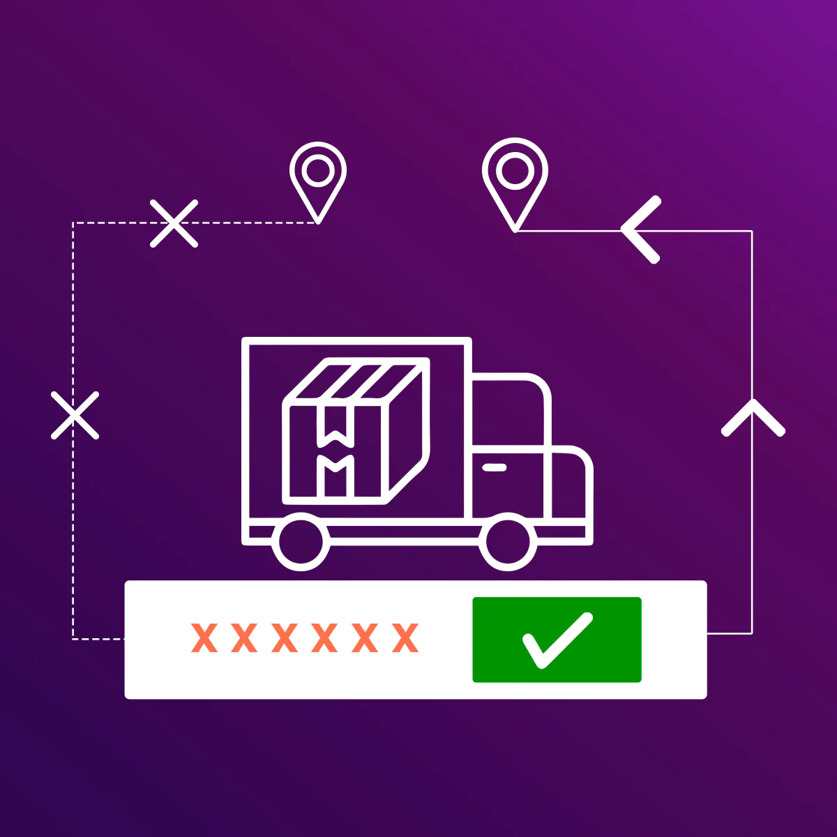 Let customers check product availability in their area and set delivery rates for various locations logo
