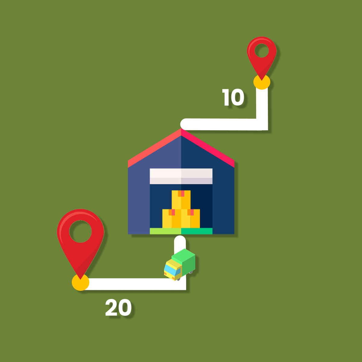 Real-time shipping rate calculation based on distance between Merchant store and shipping address