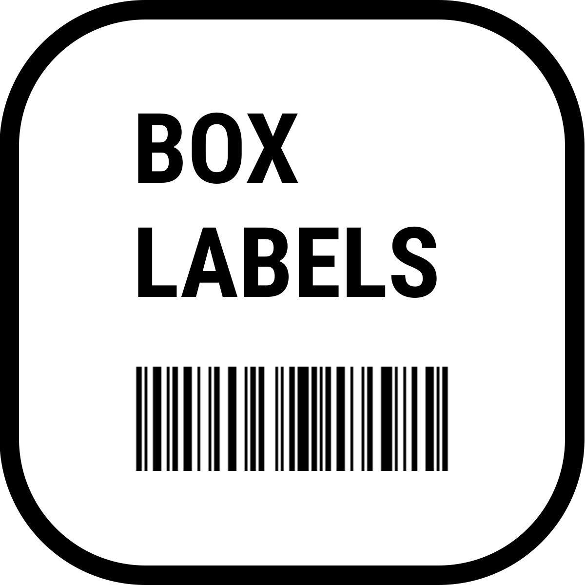 Search, select variants, select quantity to print and generate your box labels logo
