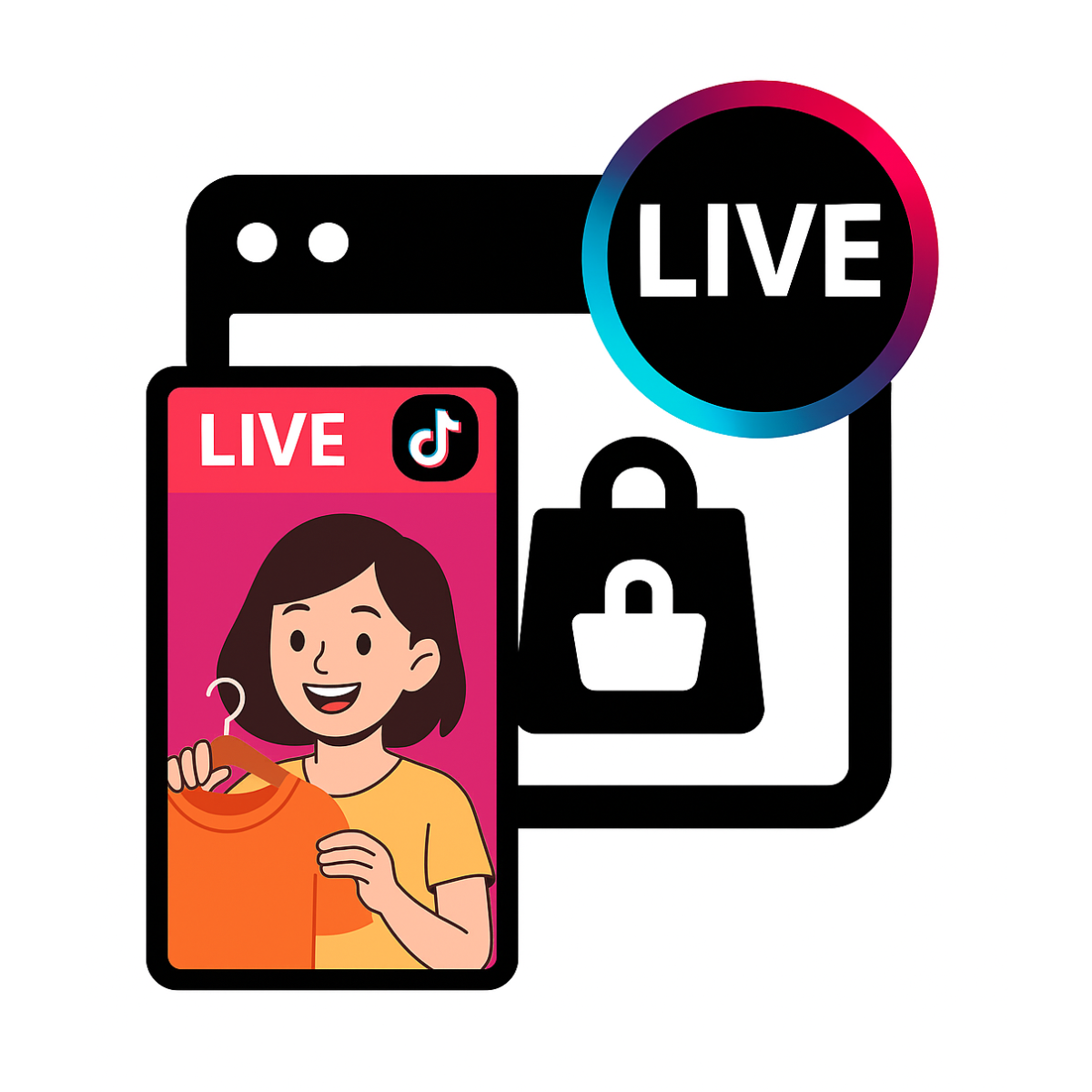Embed your TikTok Live in your store. Demo products, answer questions, drive sales and build trust. logo