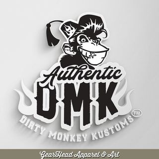 Dirty Monkey Kustoms USA GearHead Apparel logo