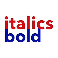 Italics Bold logo