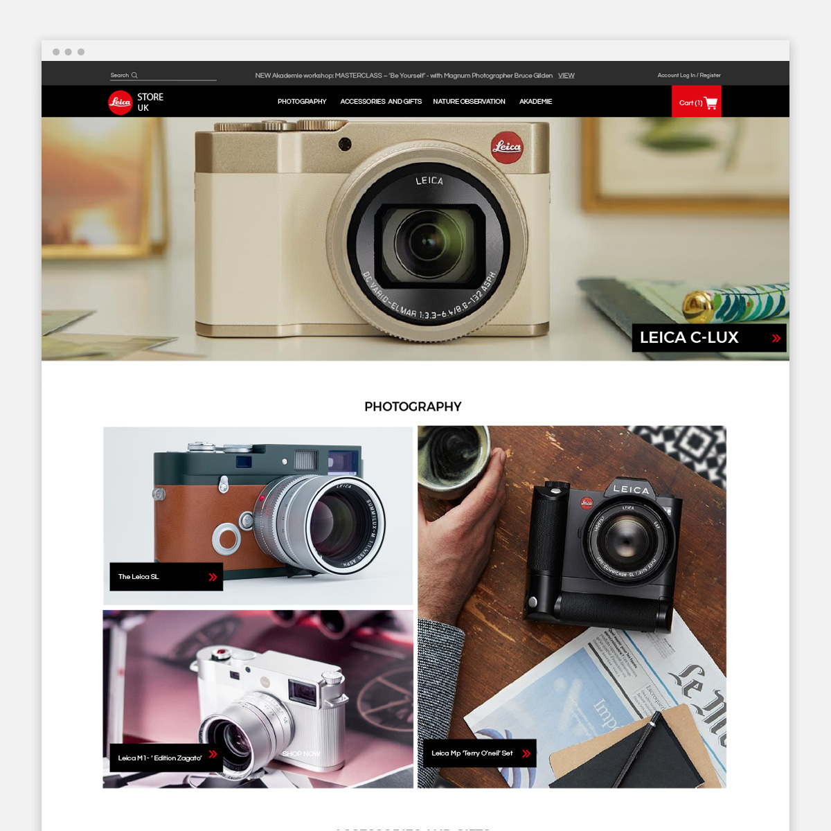 Leica Camara: Custom Website Design, Development and Store Migration screenshot