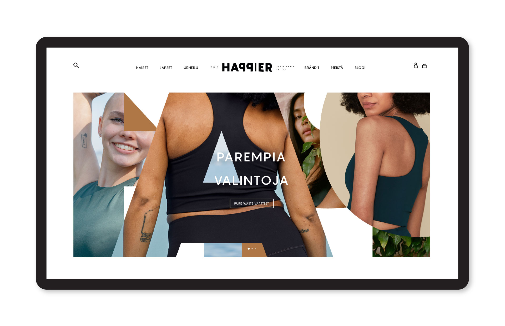 The HAPPIER | Logo and Visual identity | eCommerce store screenshot