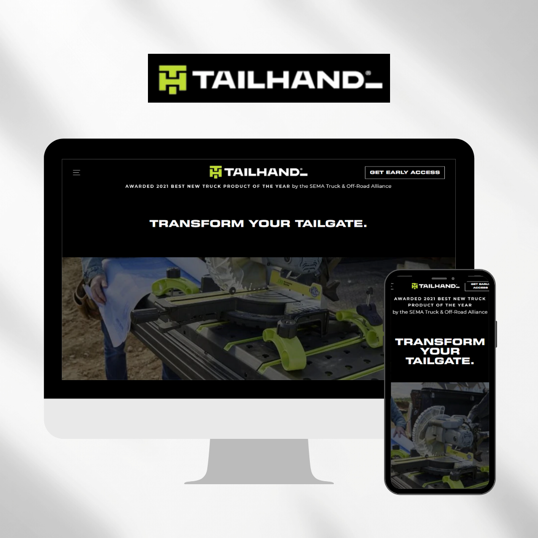 Tailhand store design and development screenshot