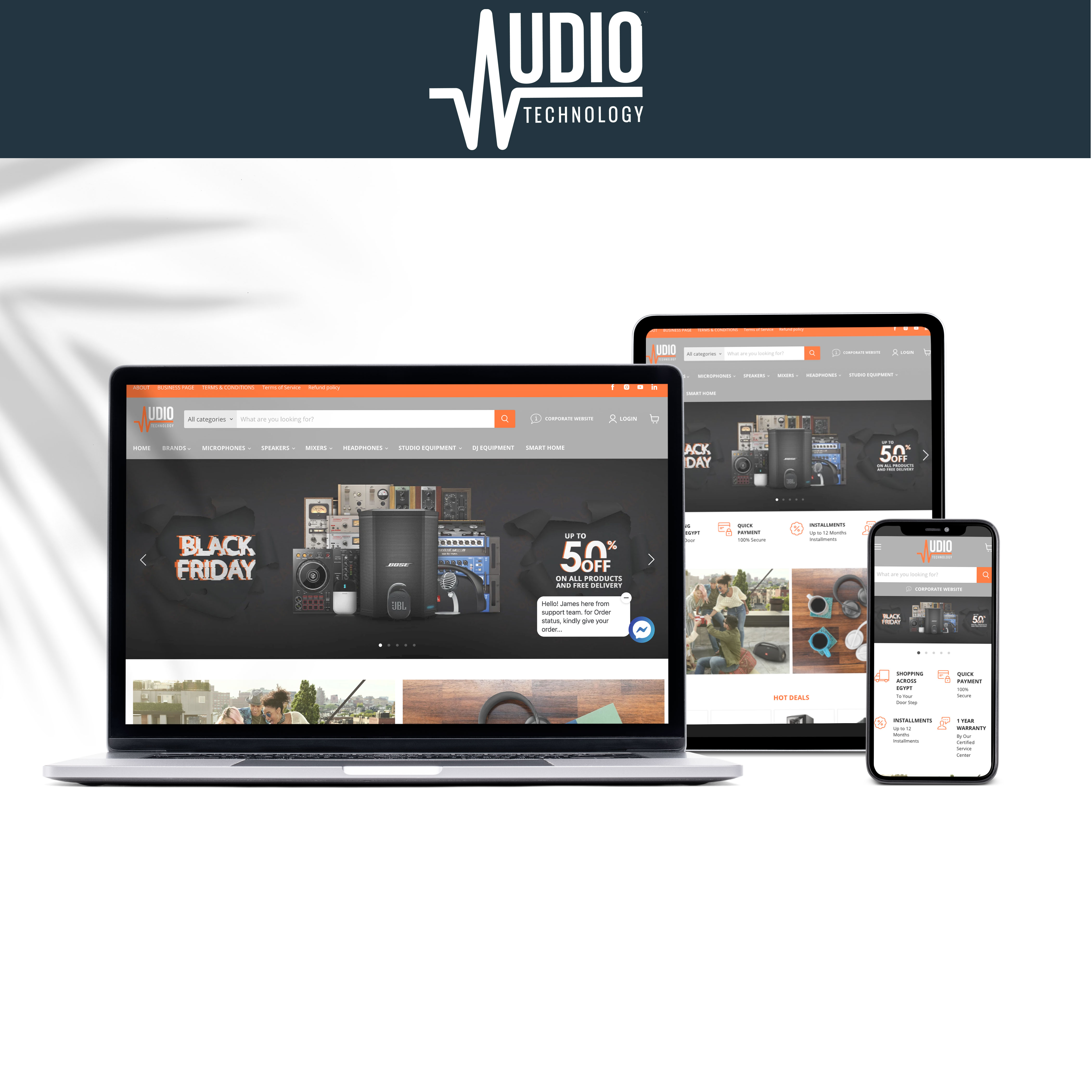 Audio Technology - Store redesign screenshot