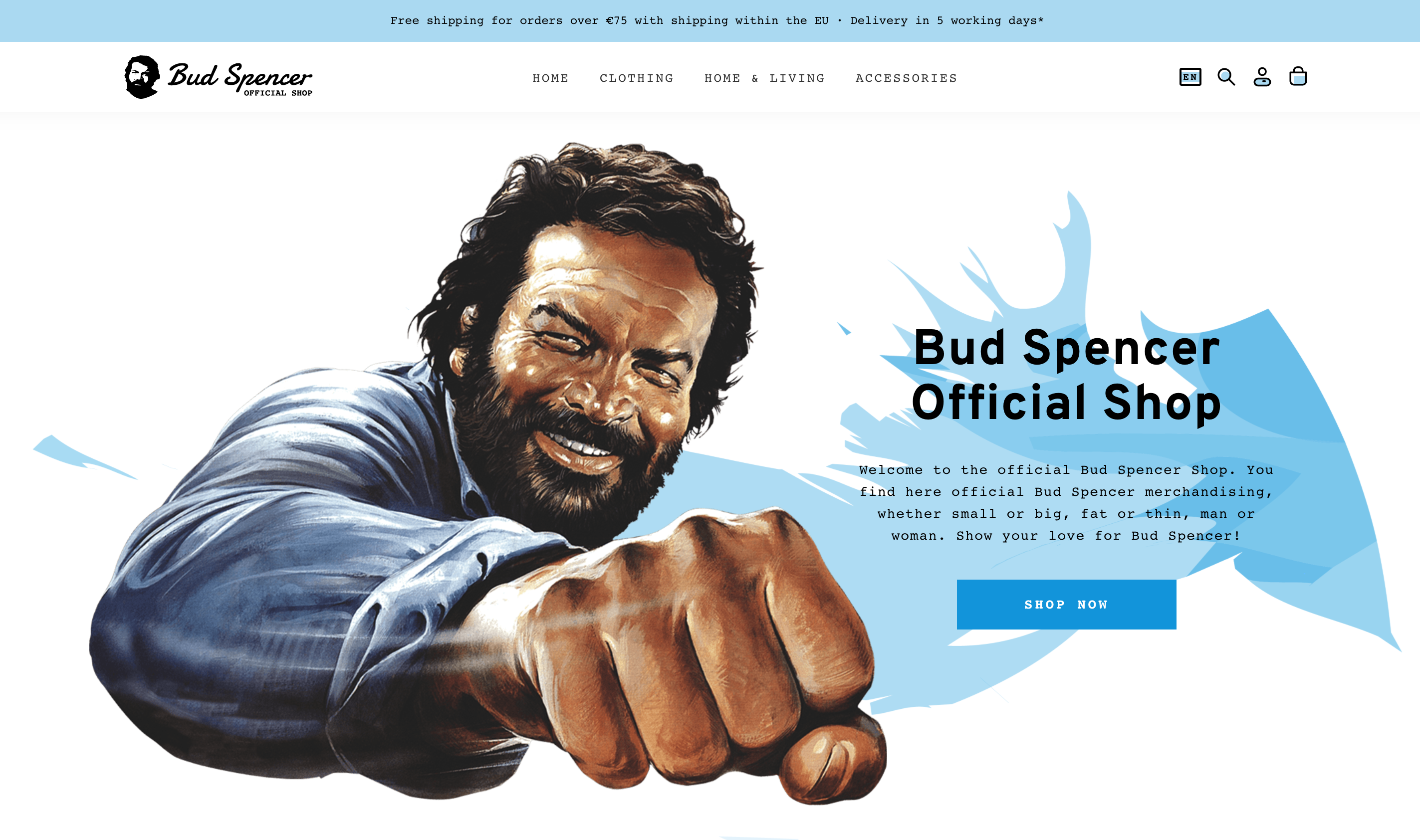 Bud Spencer - Store migration and redesign screenshot