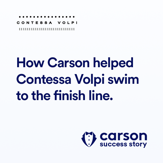 How Carson helped Contessa Volpi swim to the finish line? screenshot