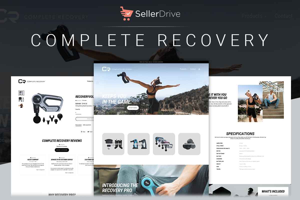 Complete Recovery-Shopify Store Design & Setup screenshot