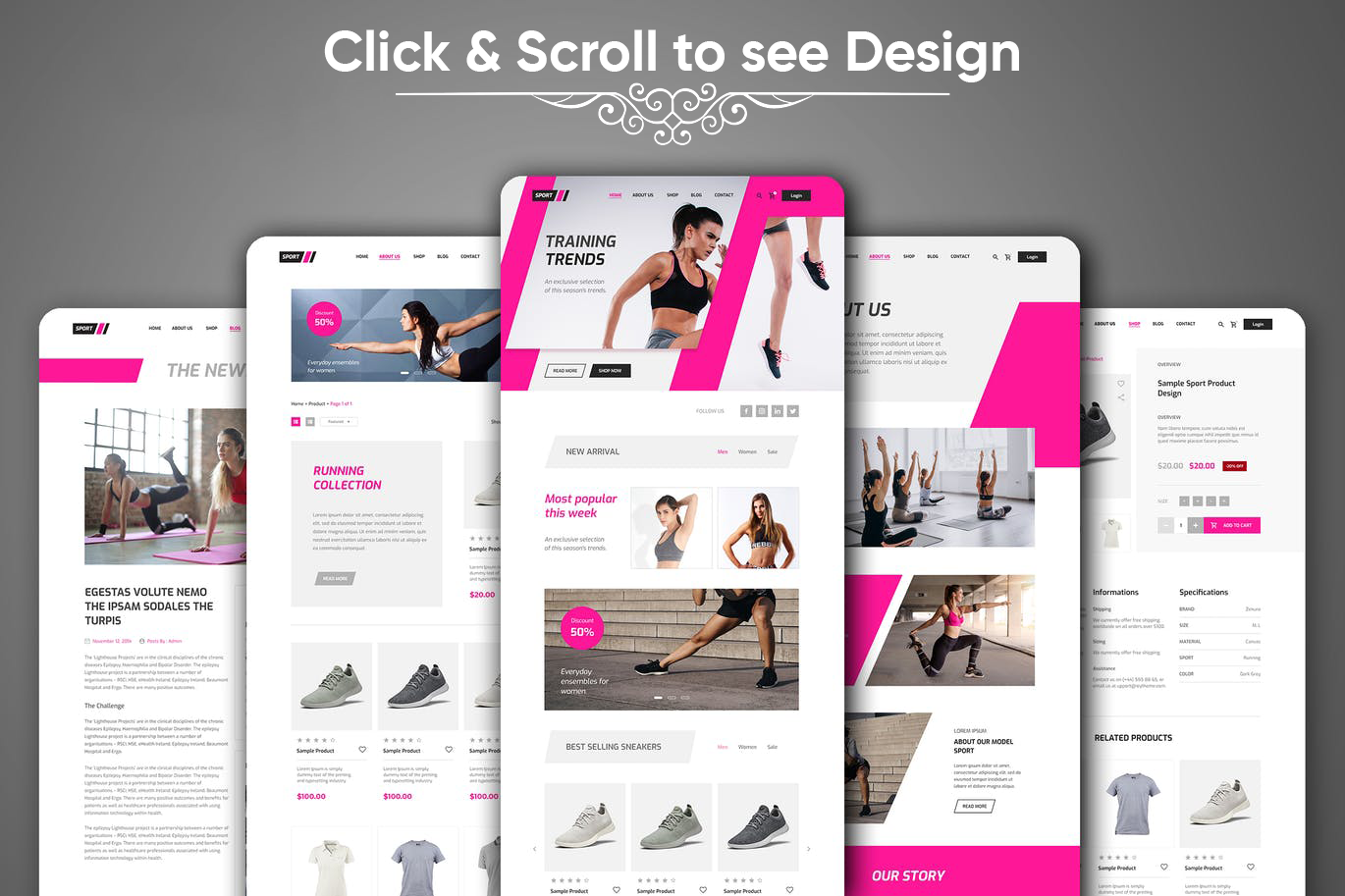 Sportswear Store Design & Development screenshot