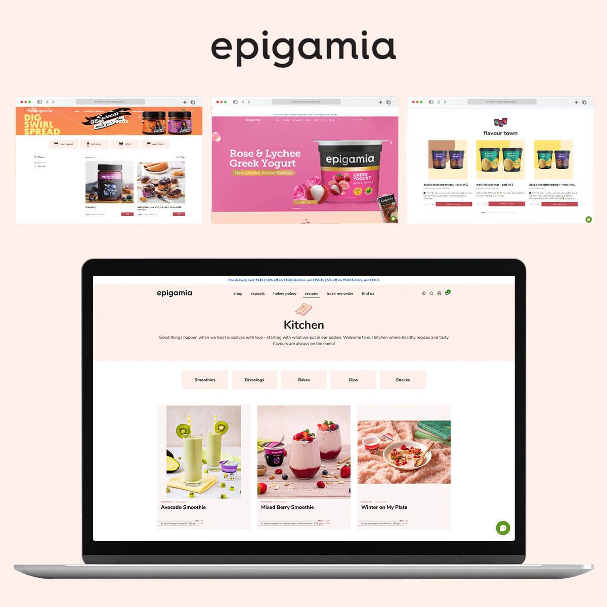 Epigamia- Store setup, optimised user journey, custom integrations screenshot