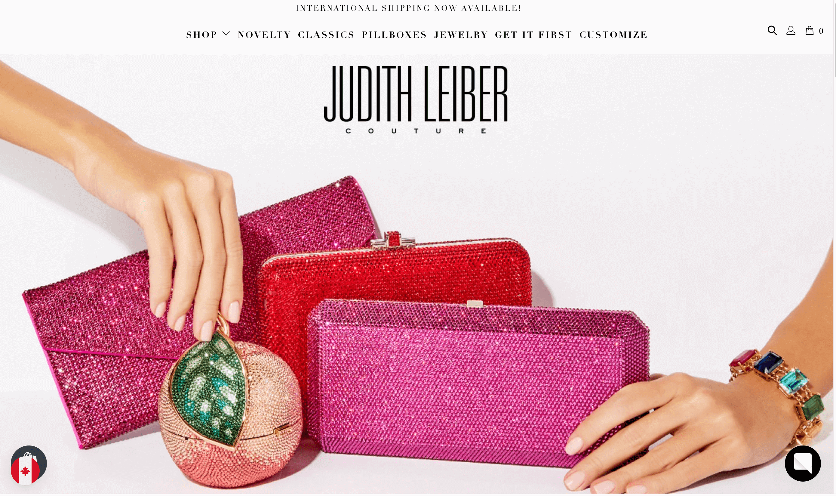 JudithLeiber.com Fully Custom Built eCommerce Website screenshot