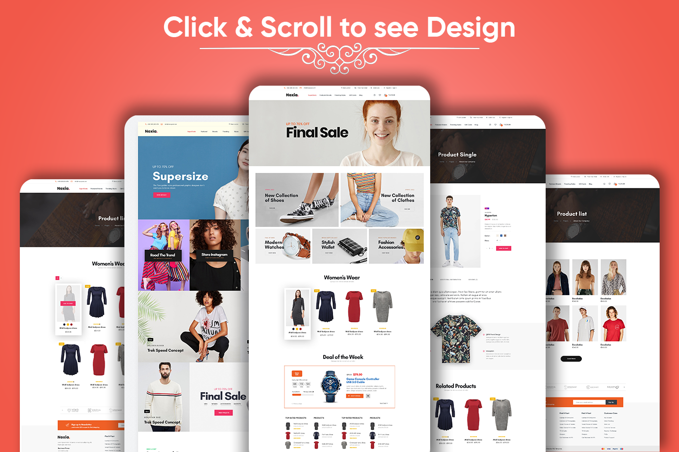 Modern Fashion e-commerce website/store screenshot