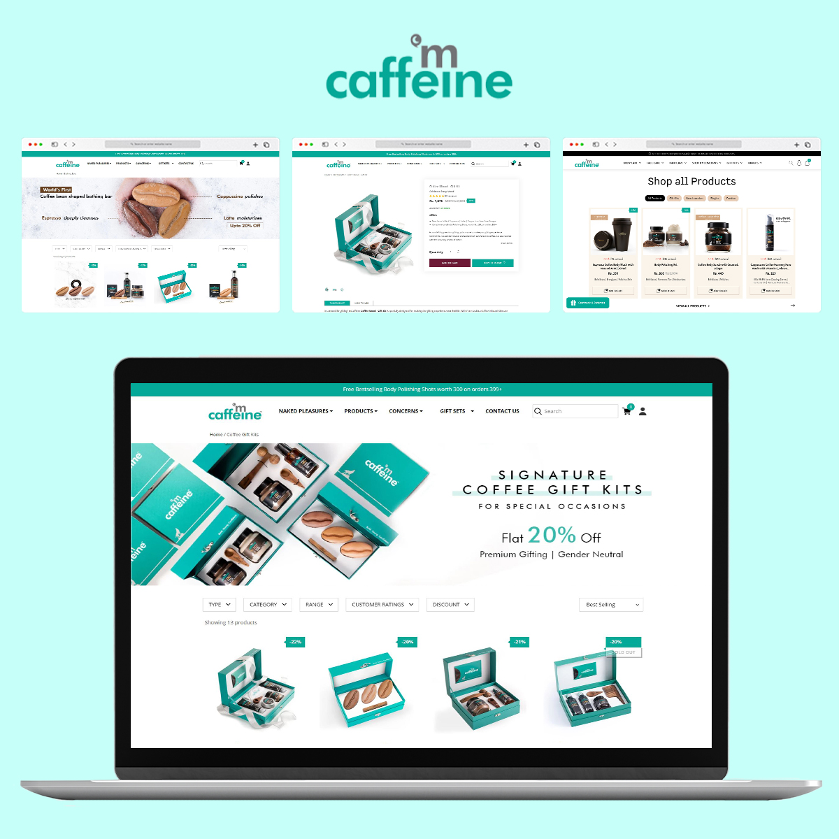 mcaffeine - Multiple customisations , brand identity creation screenshot