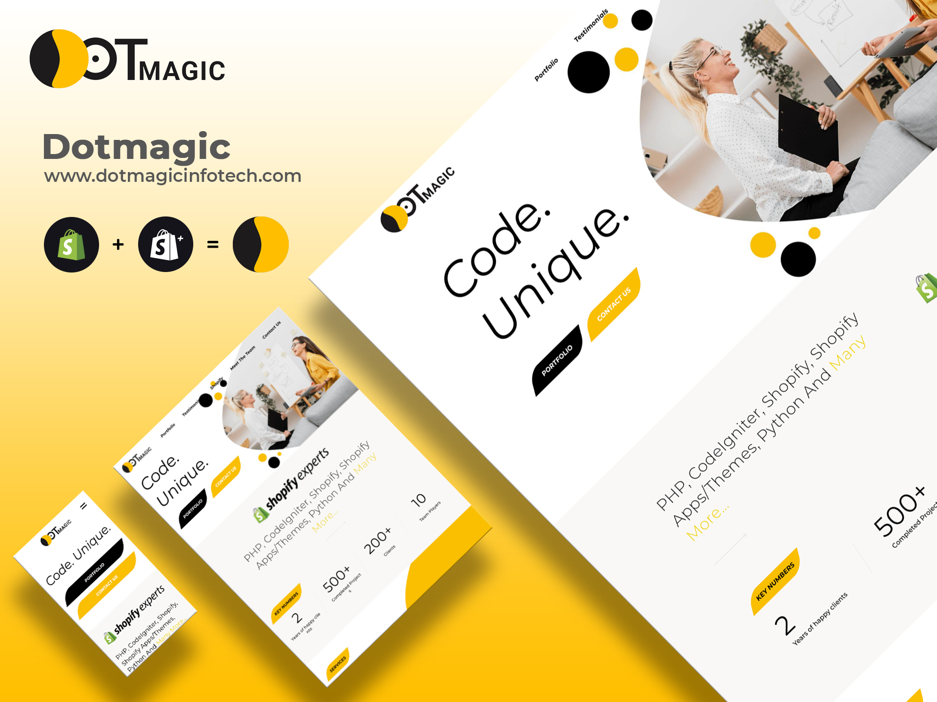 Dotmagic Infotech Shopify site Development screenshot