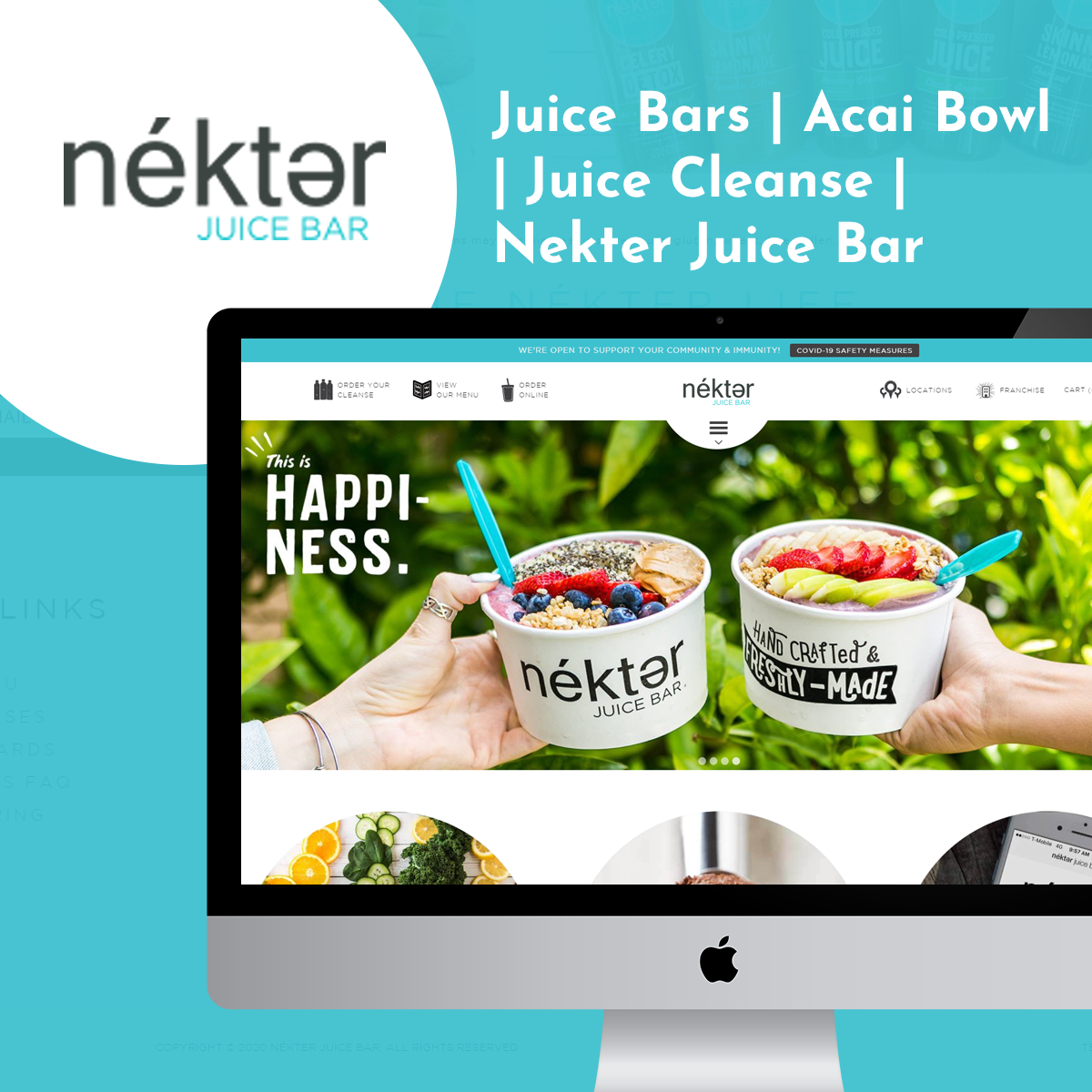 Ongoing store enhancement - https://www.nekterjuicebar.com/  screenshot