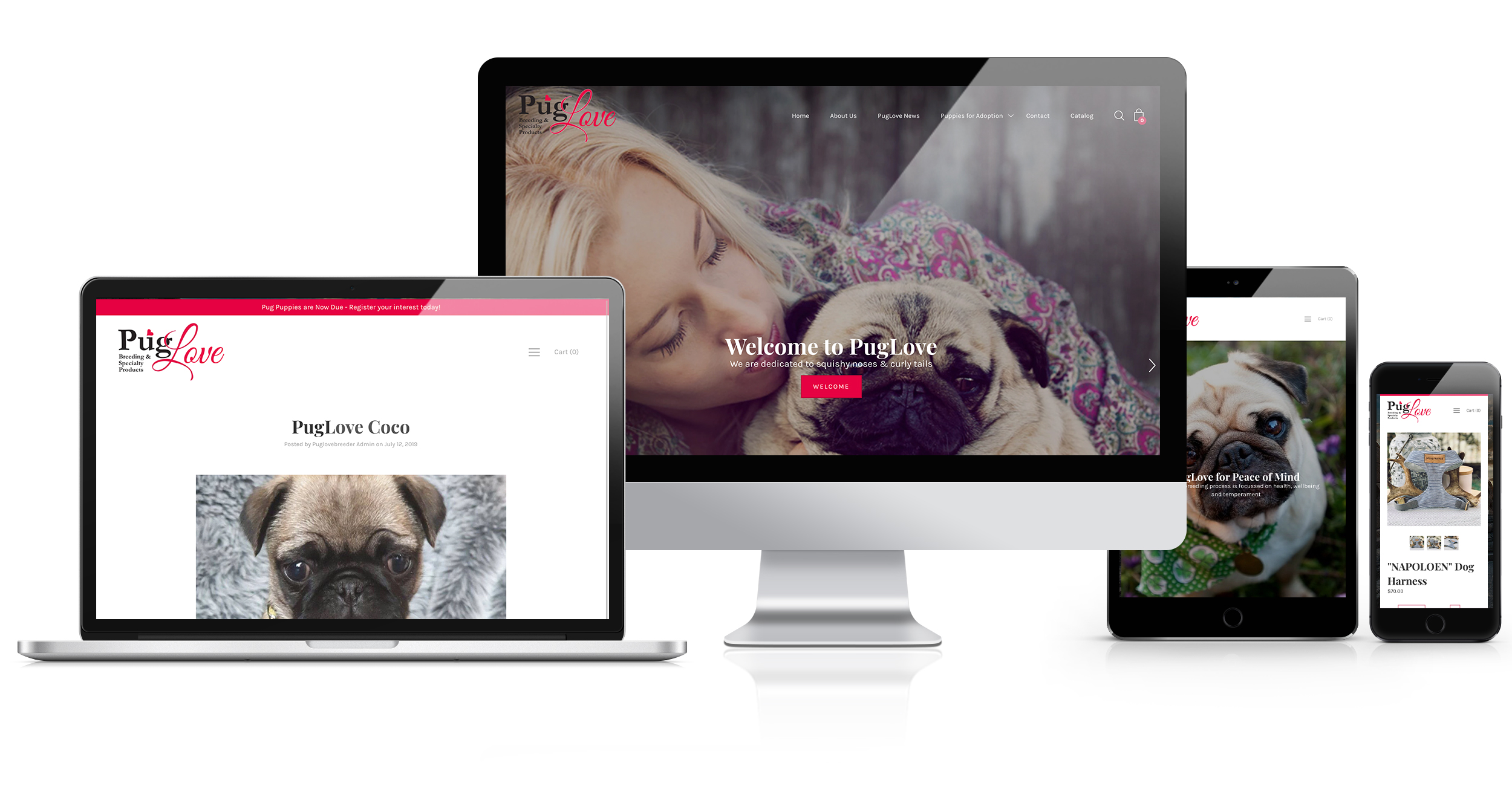 Pug Love Branding and Shopify Store Build screenshot