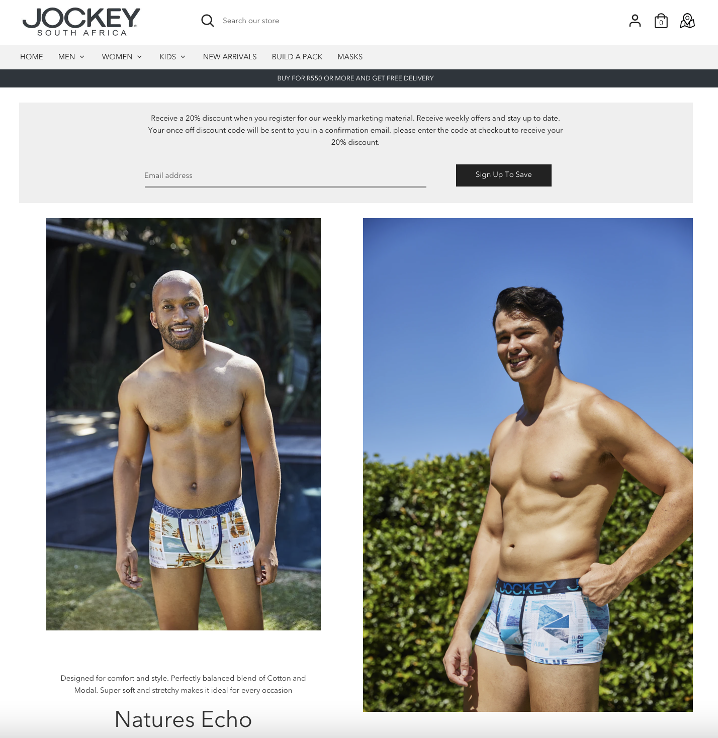 Jockey Underwear - Conversion from Magento to Shopify Plus screenshot