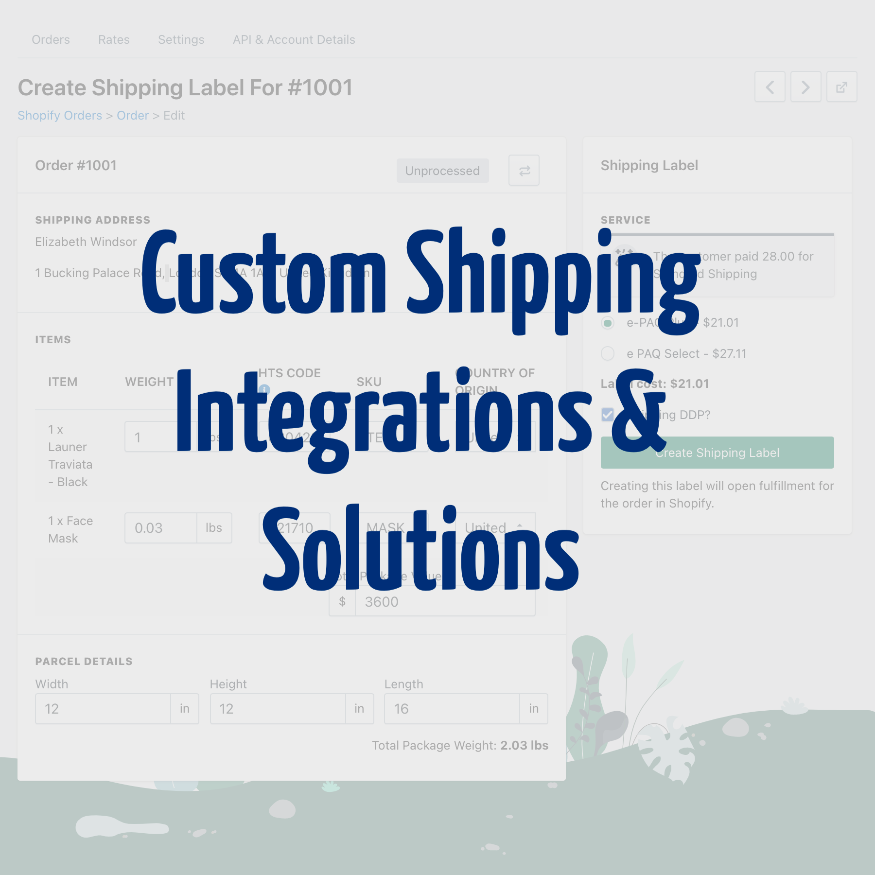 Custom Shipping Integrations and Solutions screenshot