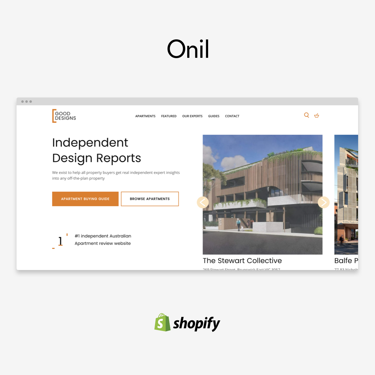 Custom Shopify Theme: Good Designs screenshot