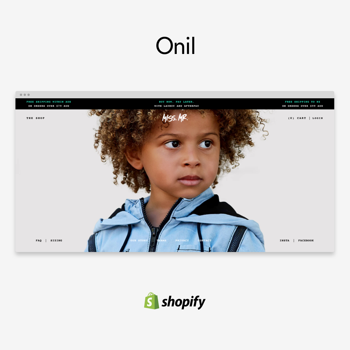 Custom Shopify Theme: Miss. Mr. screenshot