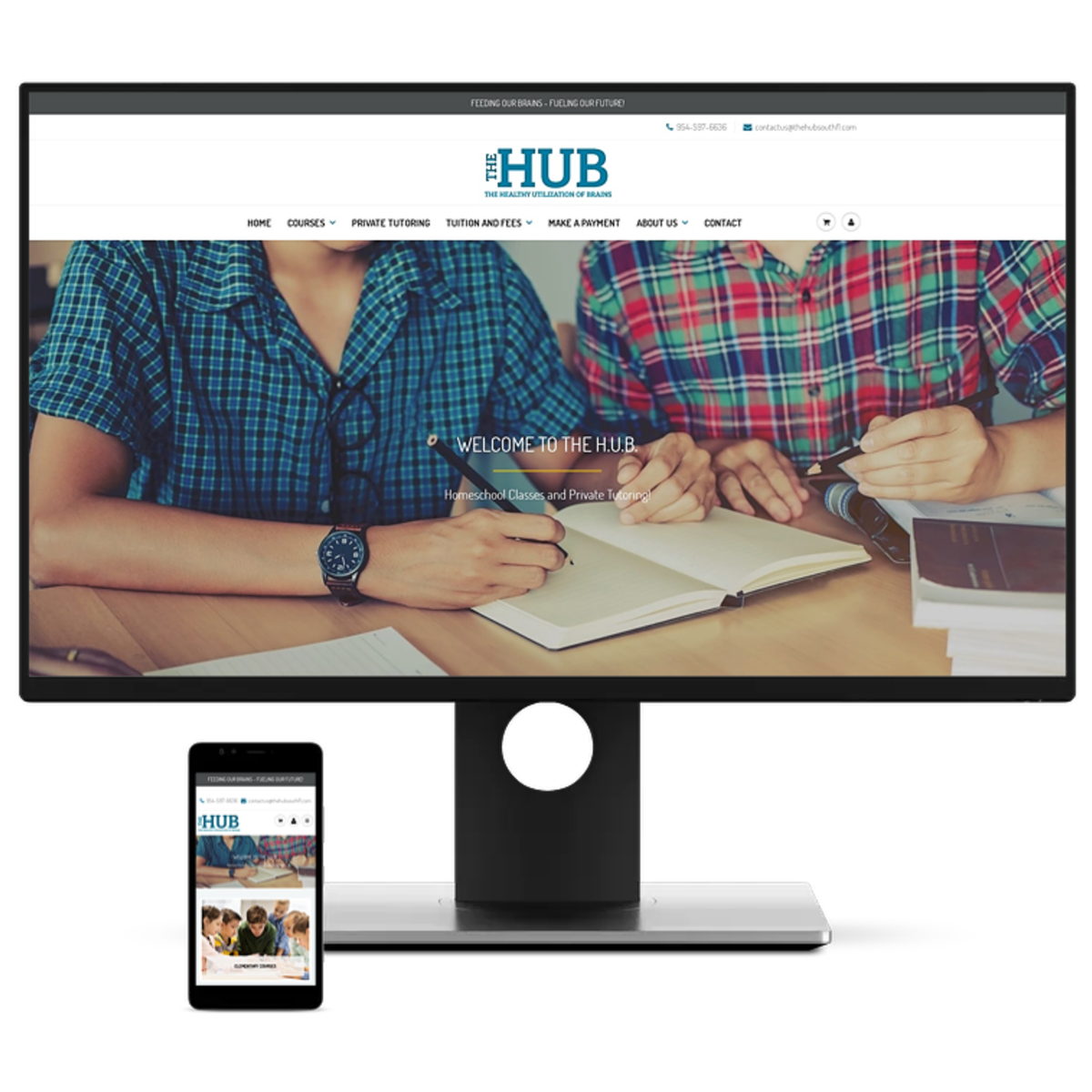 The Hub - Website Design screenshot