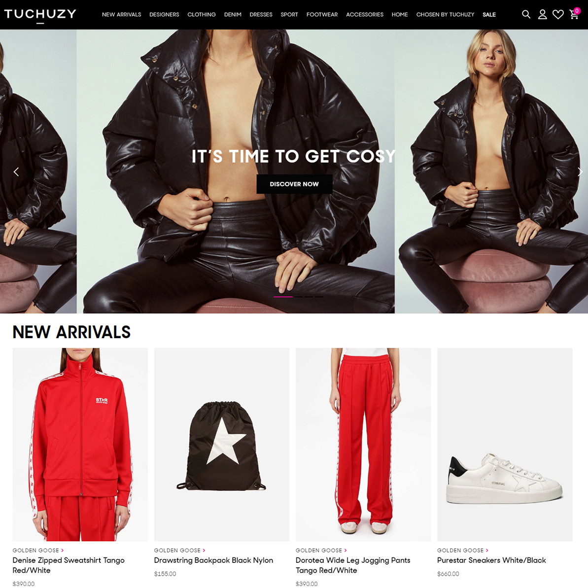 Custom store for Sydney fashion house Tuchuzy Australia (Shopify Plus) screenshot