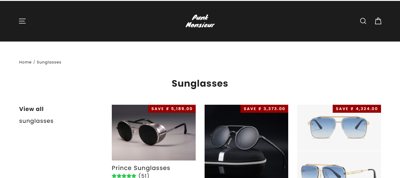 Velvet Sunglasses screenshot