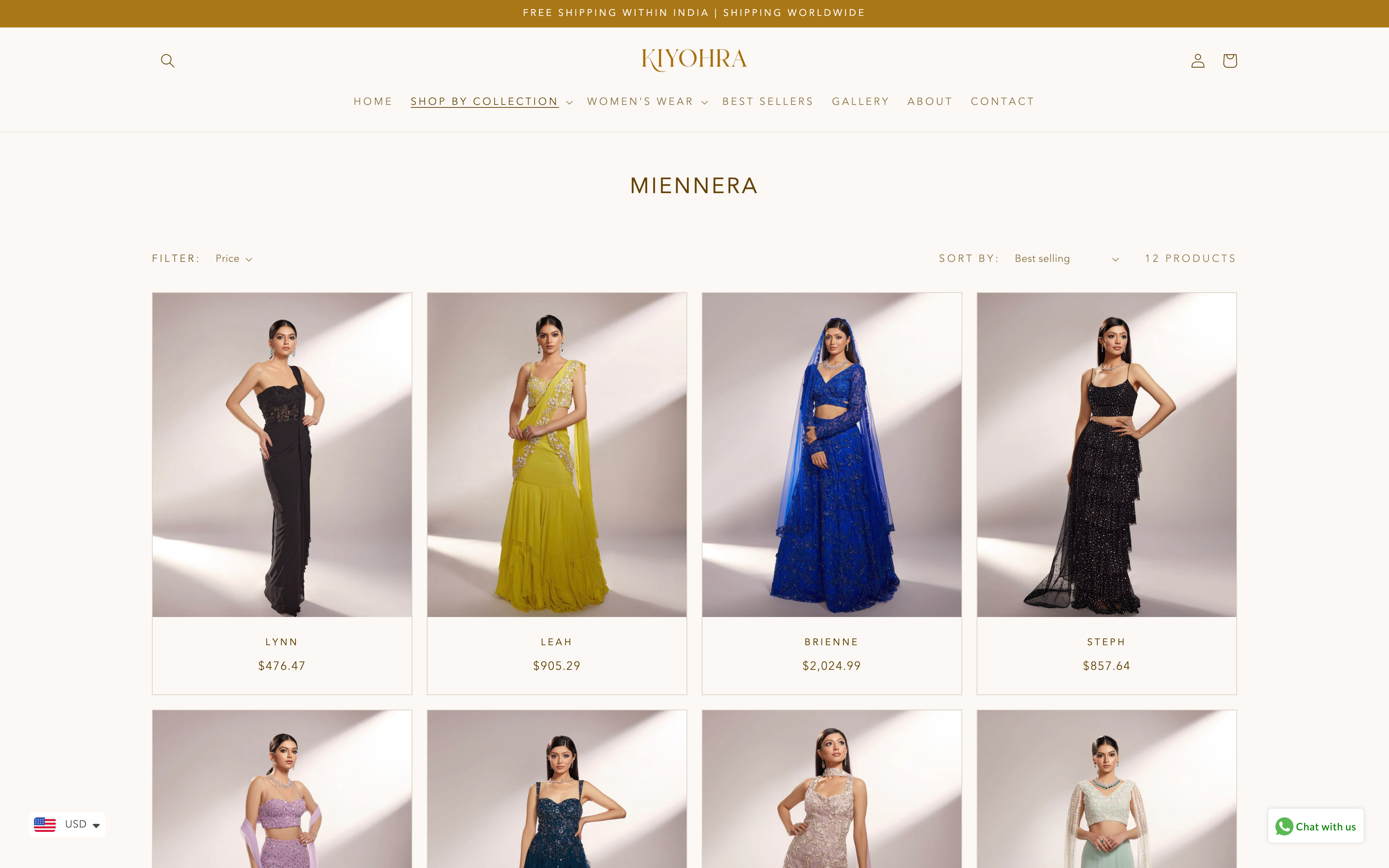 Kiyohra - Luxury Fashion e-commerce development screenshot