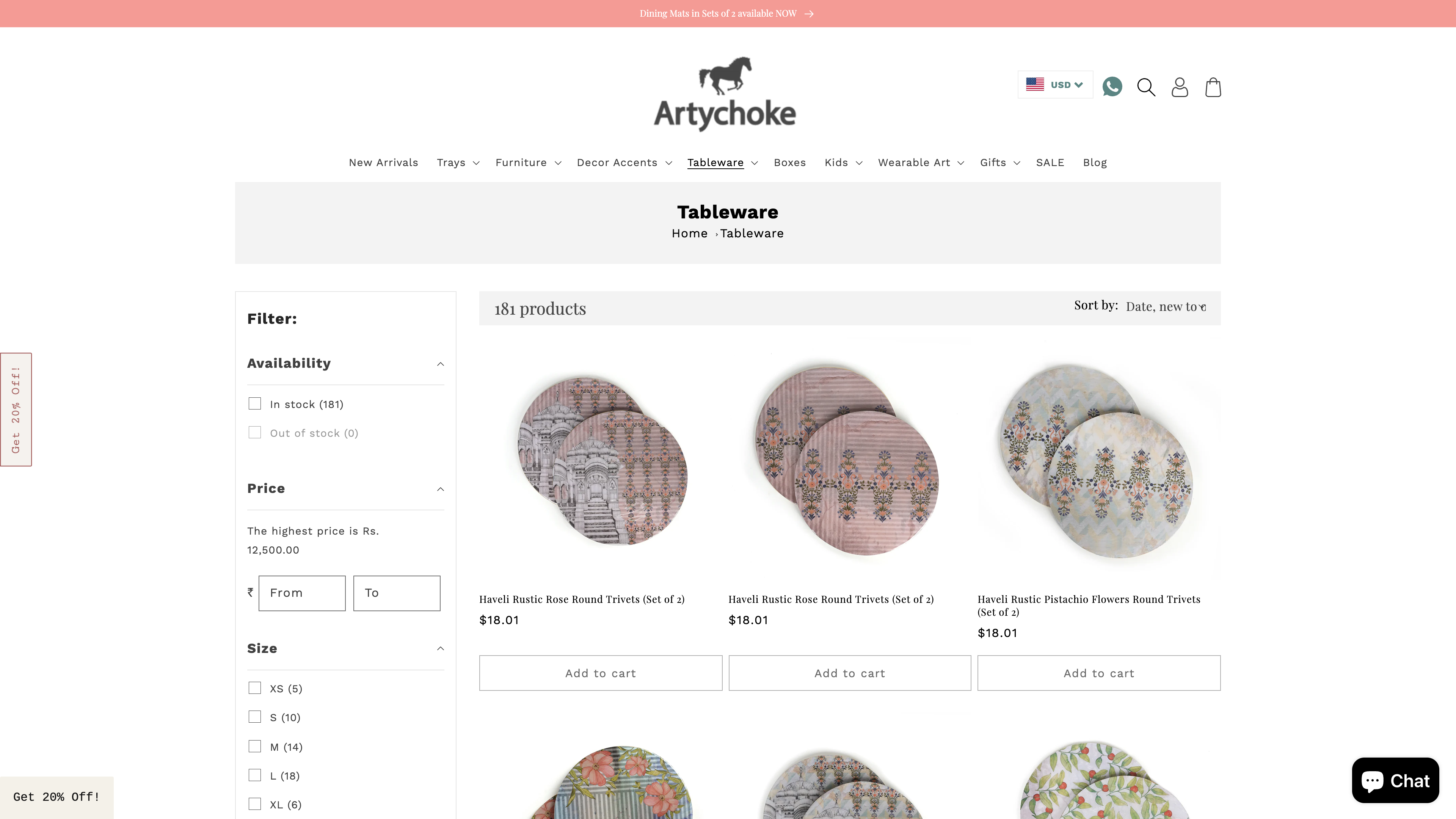 Shopify Store Design for Furniture Store screenshot