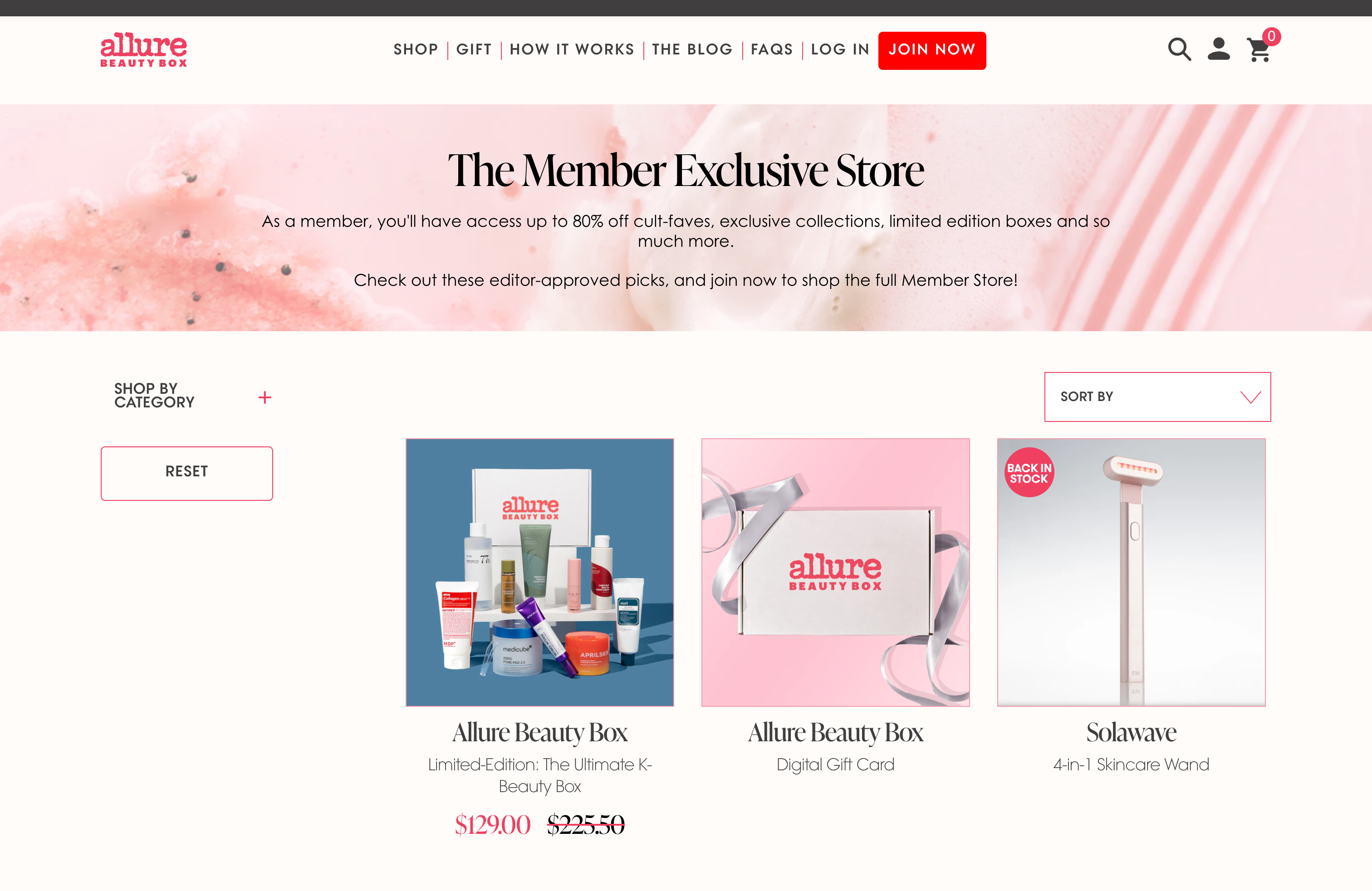 Allure Beauty Box Subscription migration onto Shopify screenshot