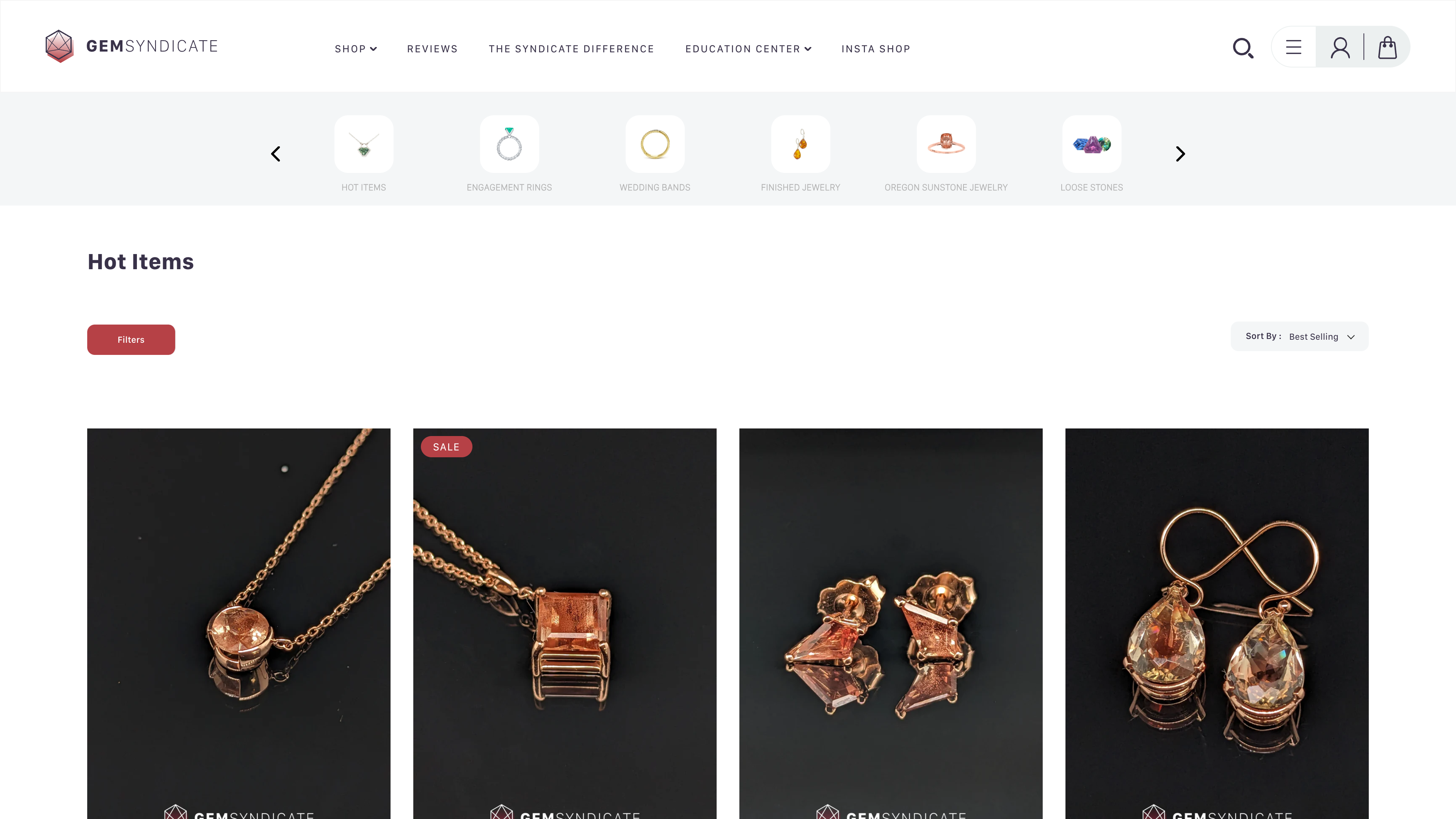 Shopify Store for Gem Syndicate screenshot