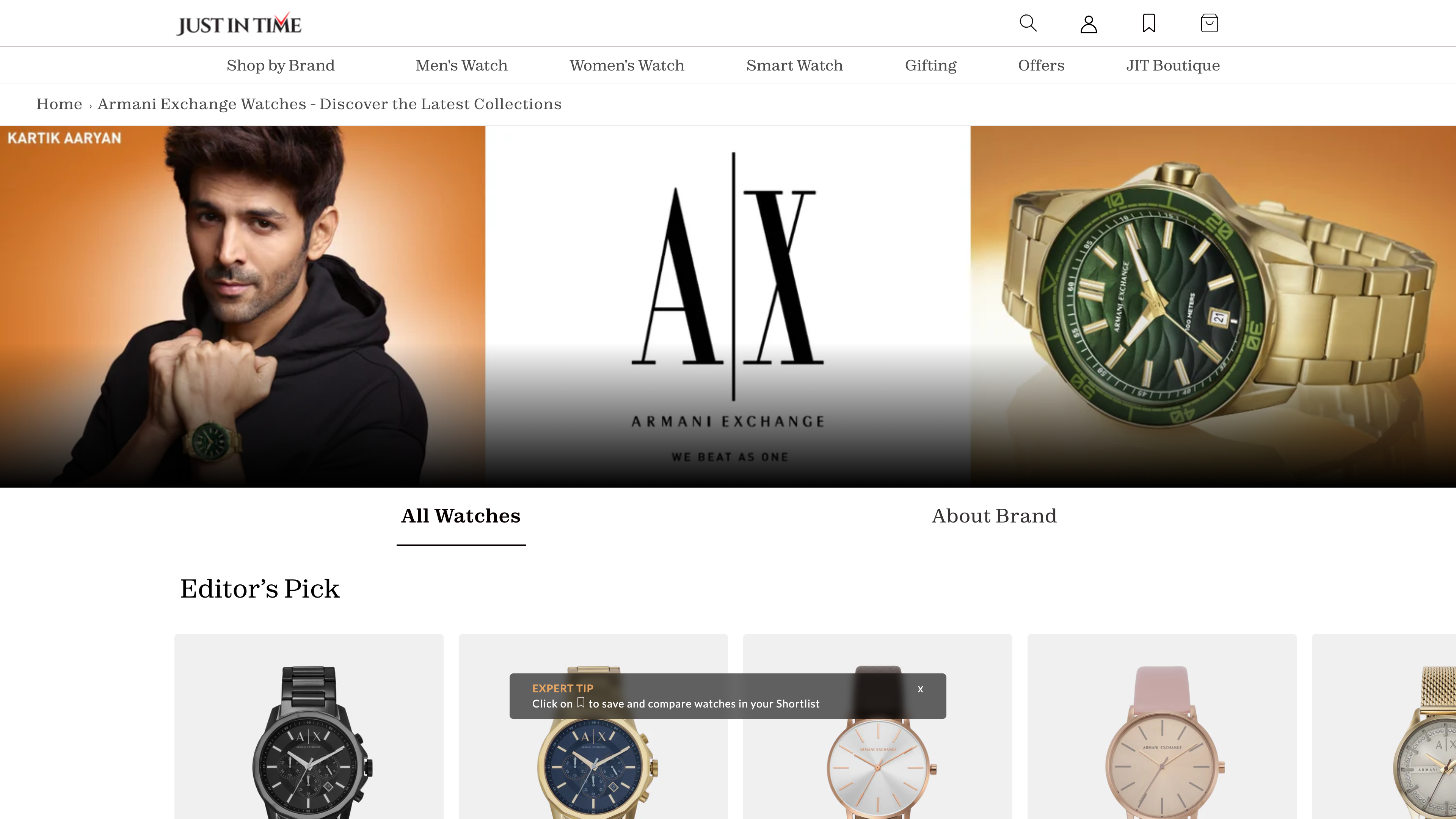 Just In Time Watches: Digital transformation and launch screenshot