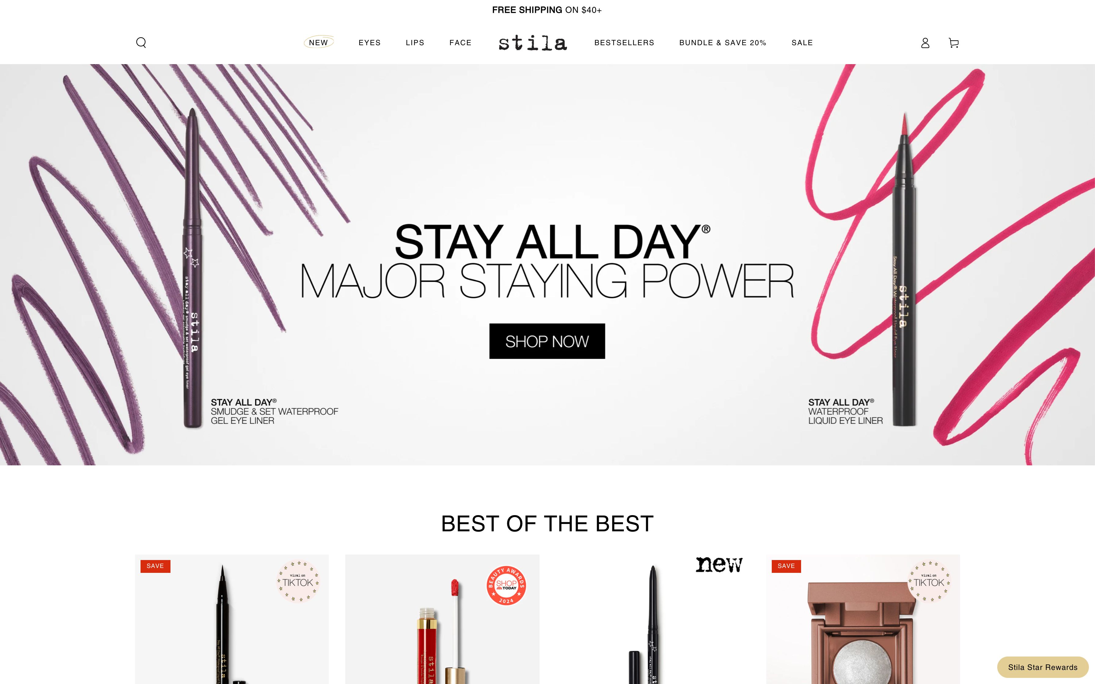 Stila Cosmetics screenshot