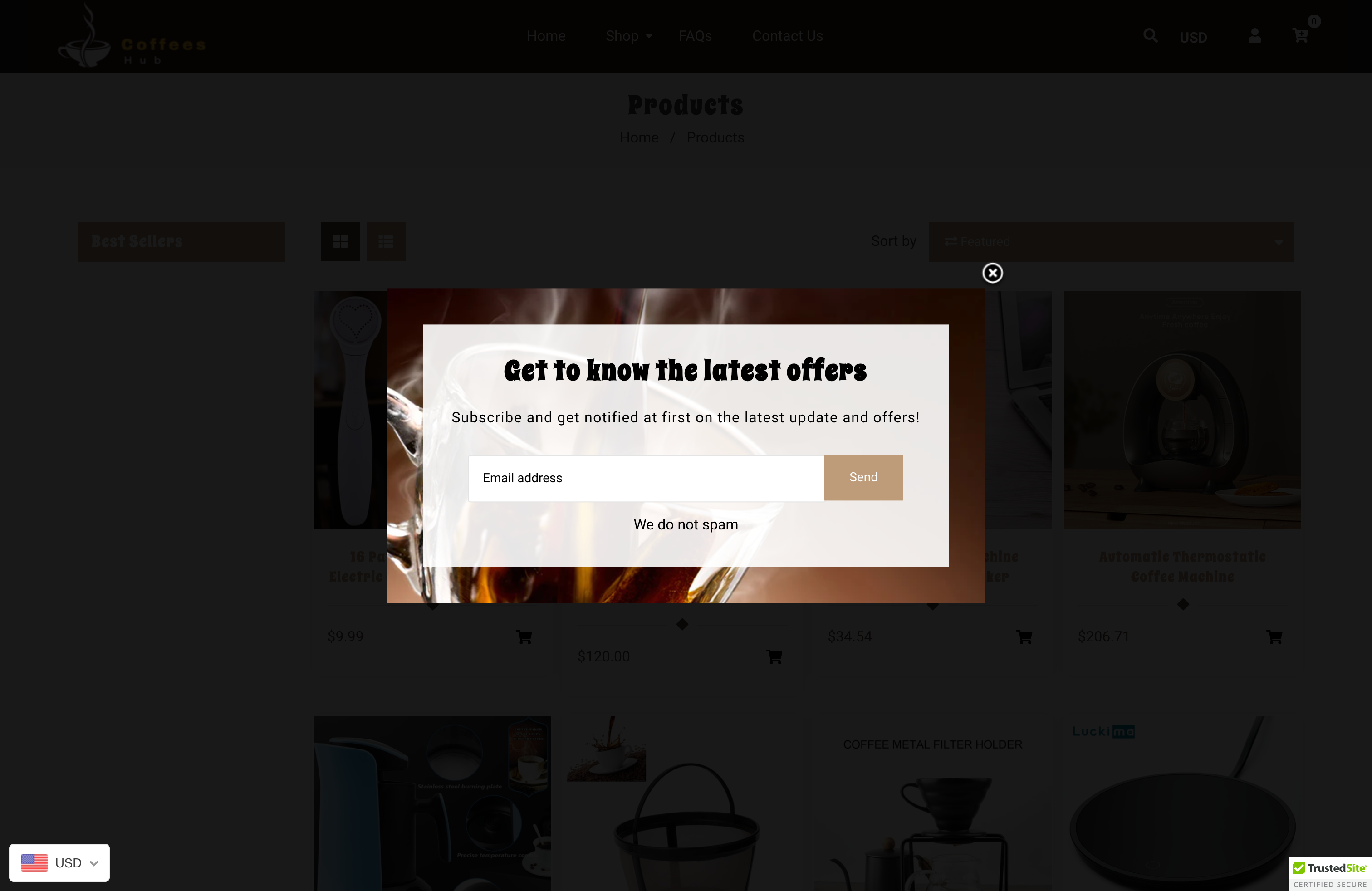 Coffees Hub screenshot