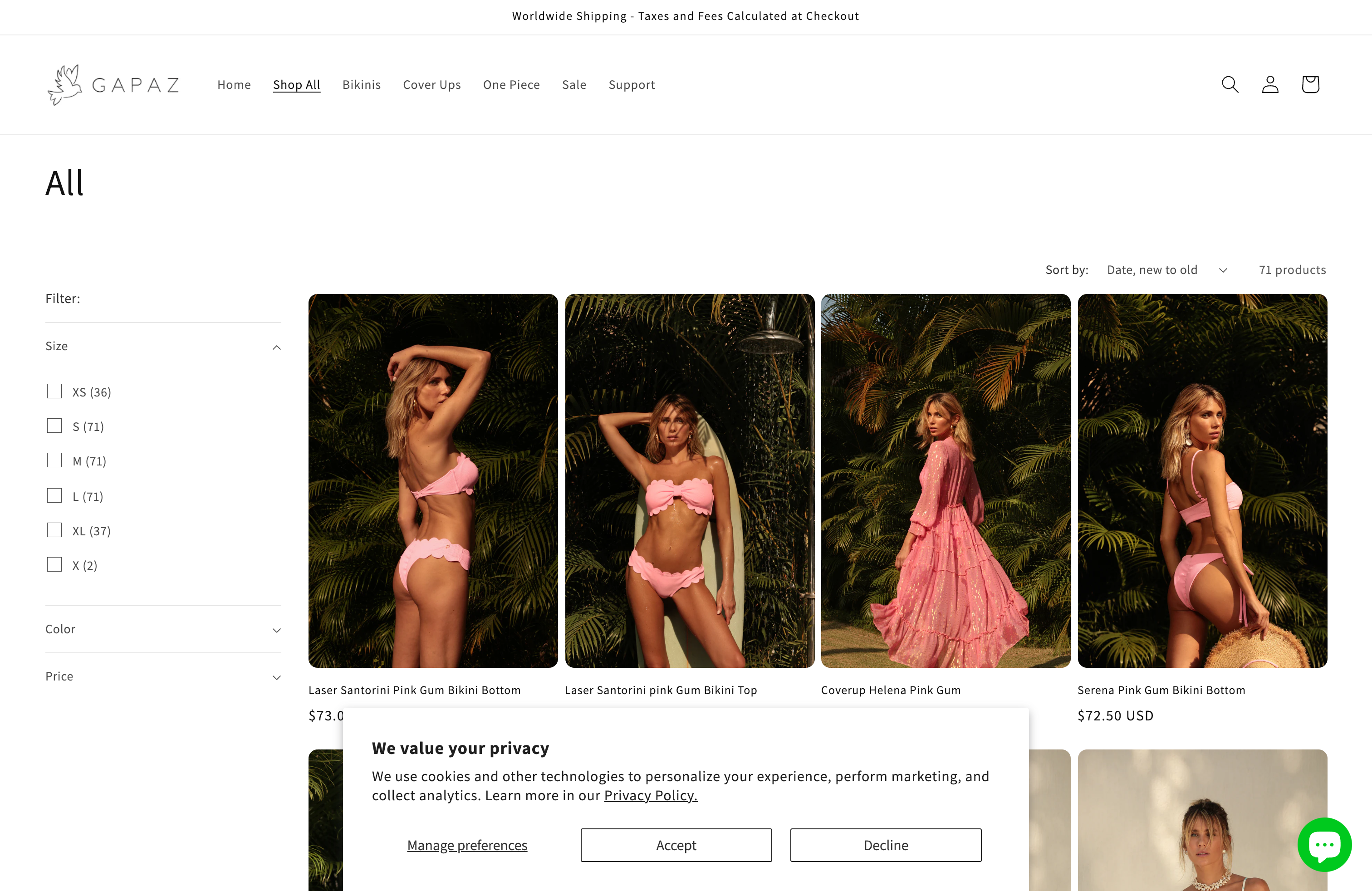 Gapaz Beachwear screenshot