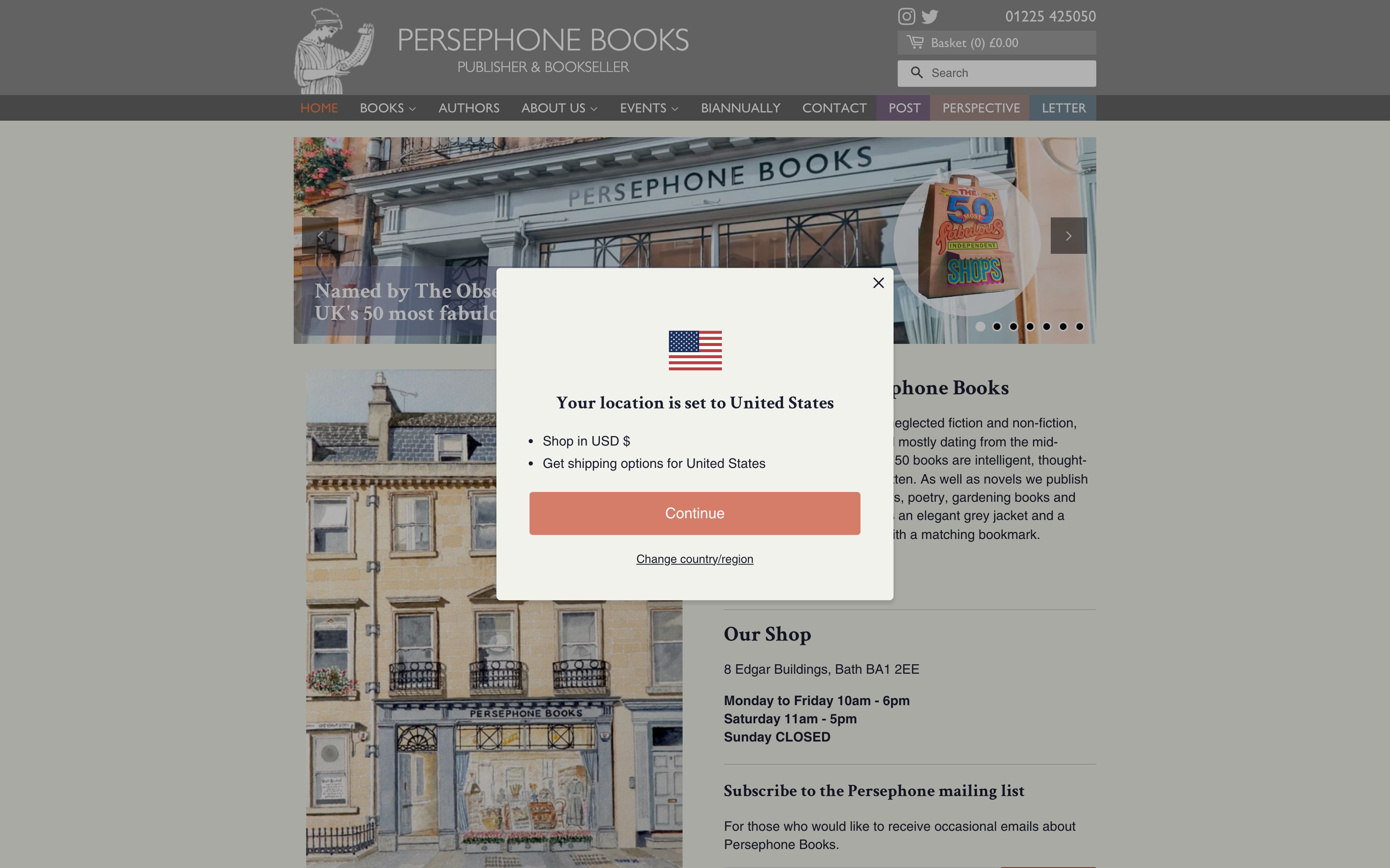 Persephone Books - New Site Build & Magento Migration screenshot