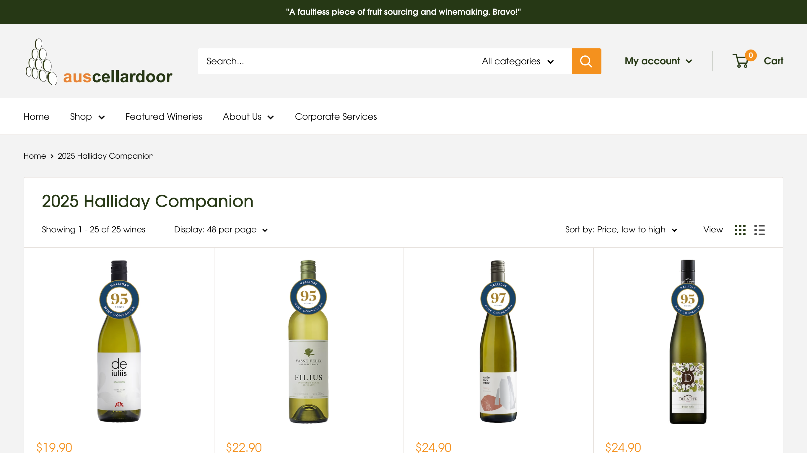 Aus Cellar Door - Migration from Magento to Shopify  screenshot