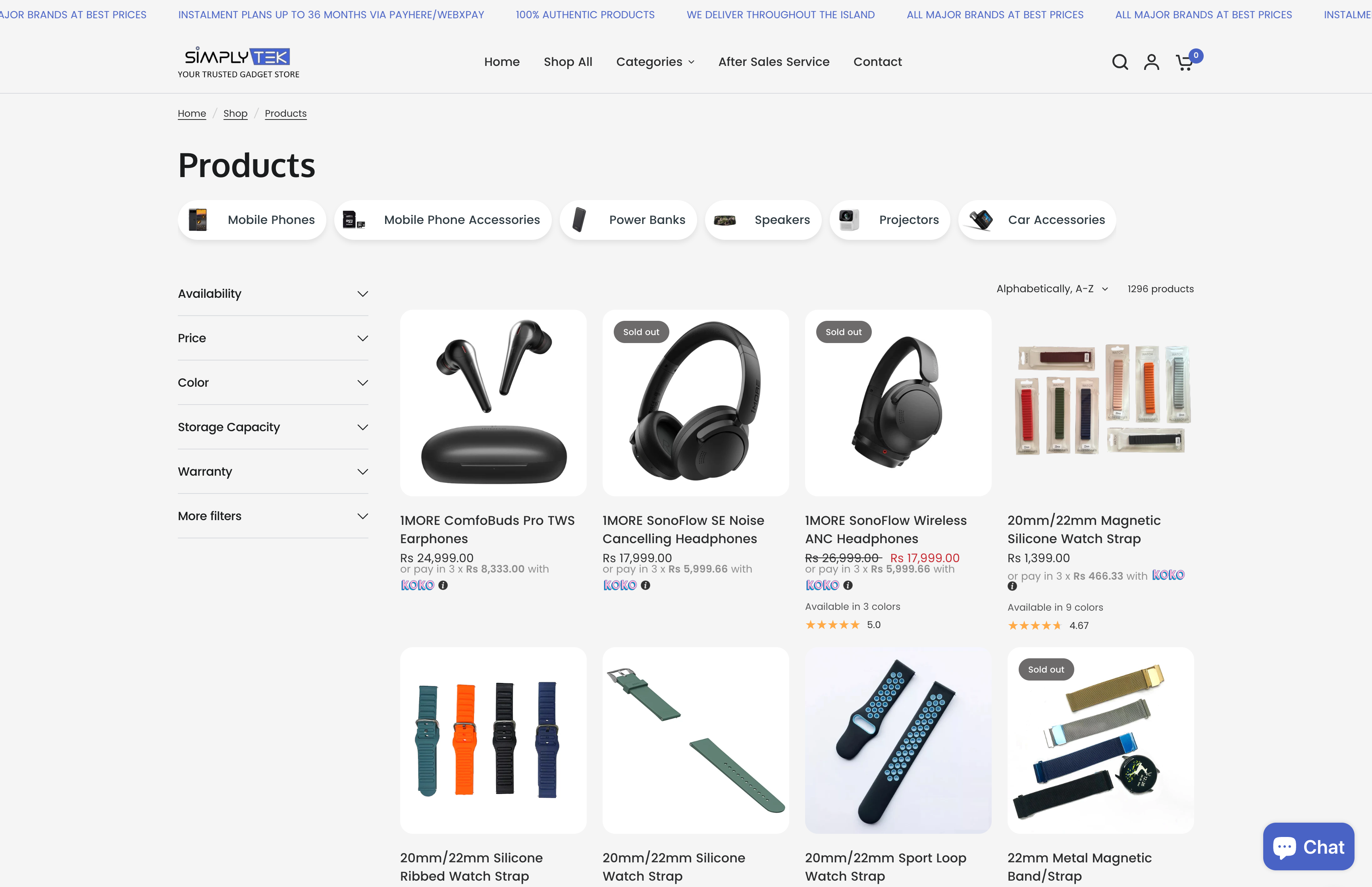 SimplyTek | Electronics and Gadgets Online Store screenshot