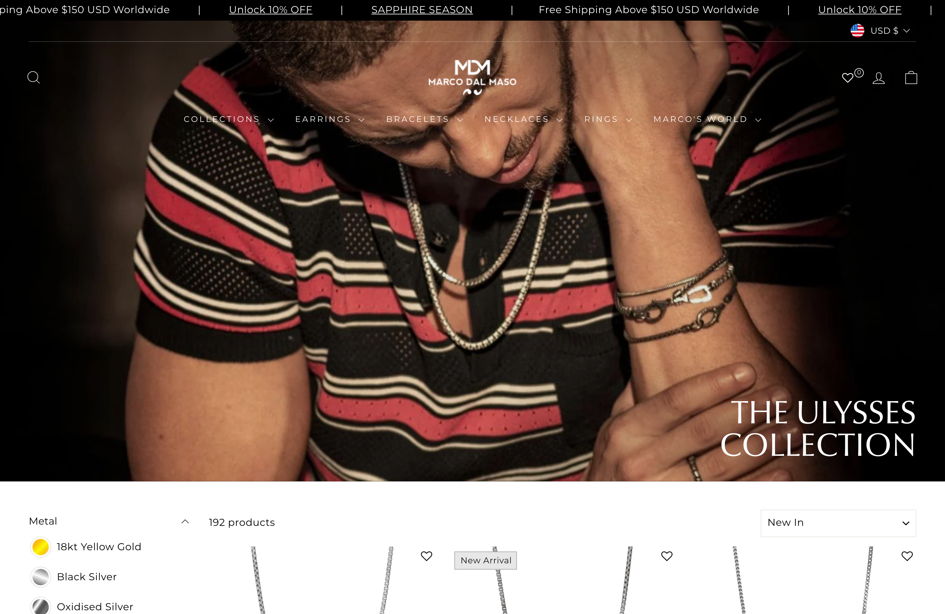 Jewellery Website screenshot