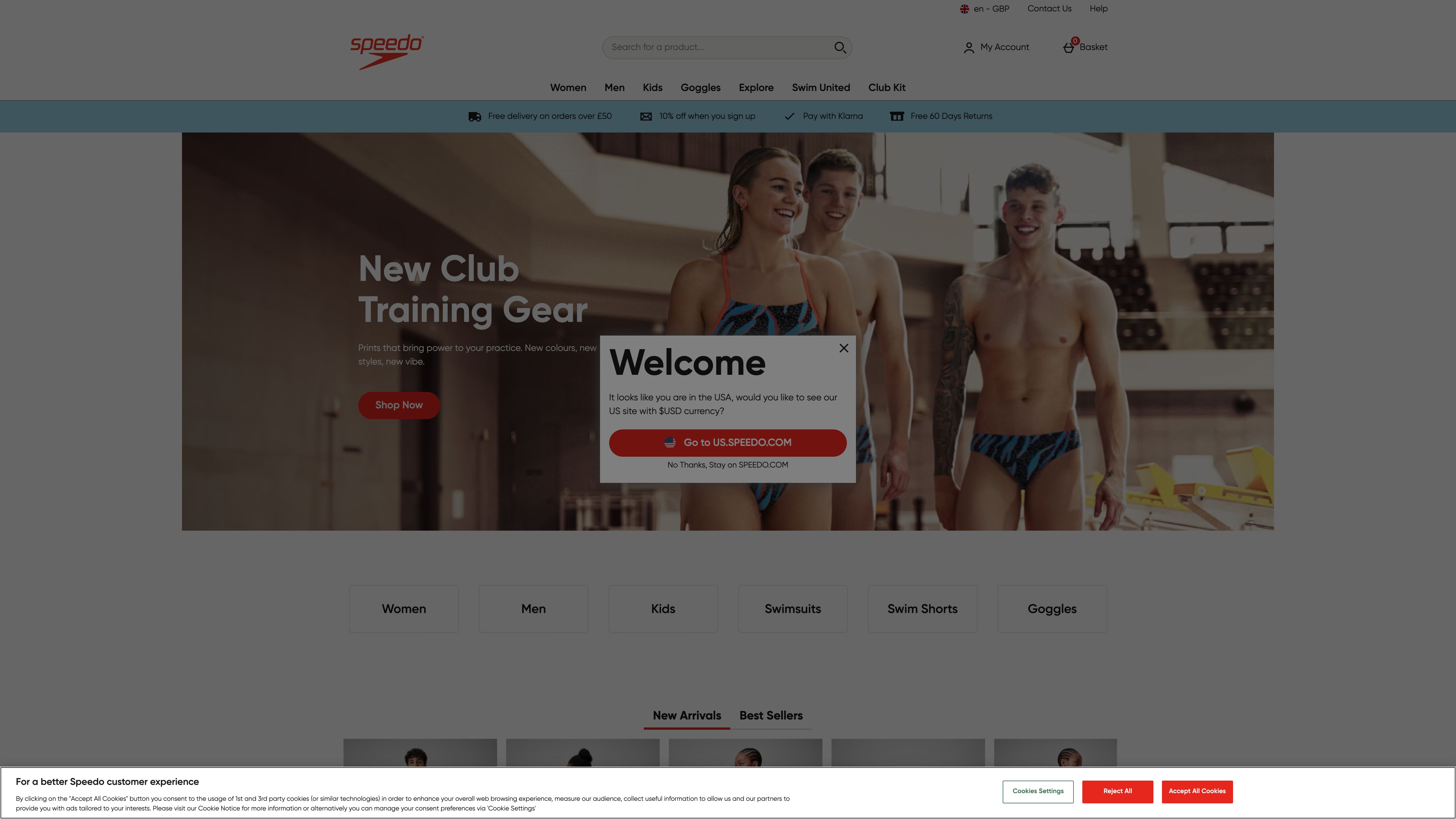 Speedo's Digital transformation screenshot