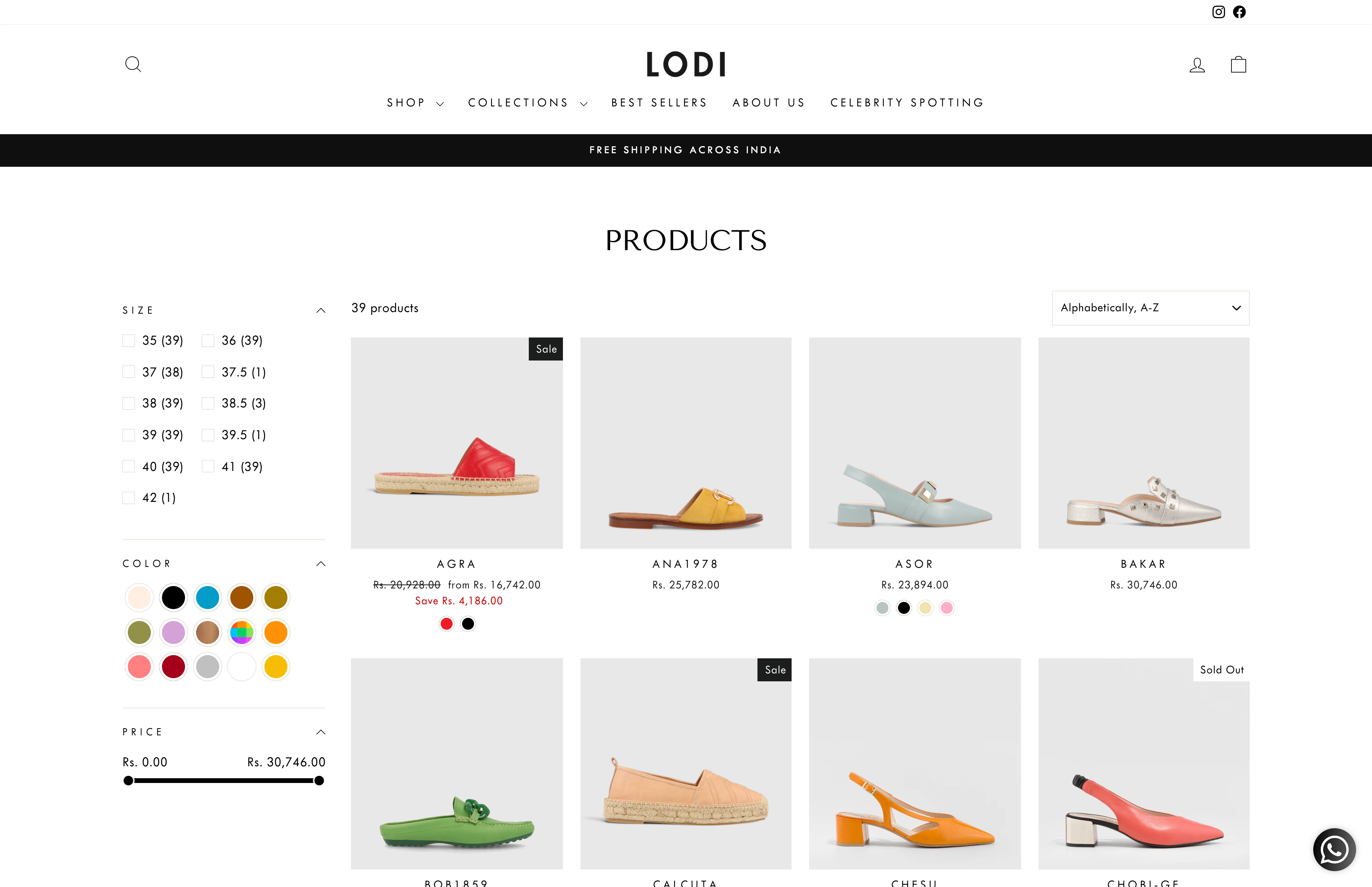 Lodi Shoes India screenshot