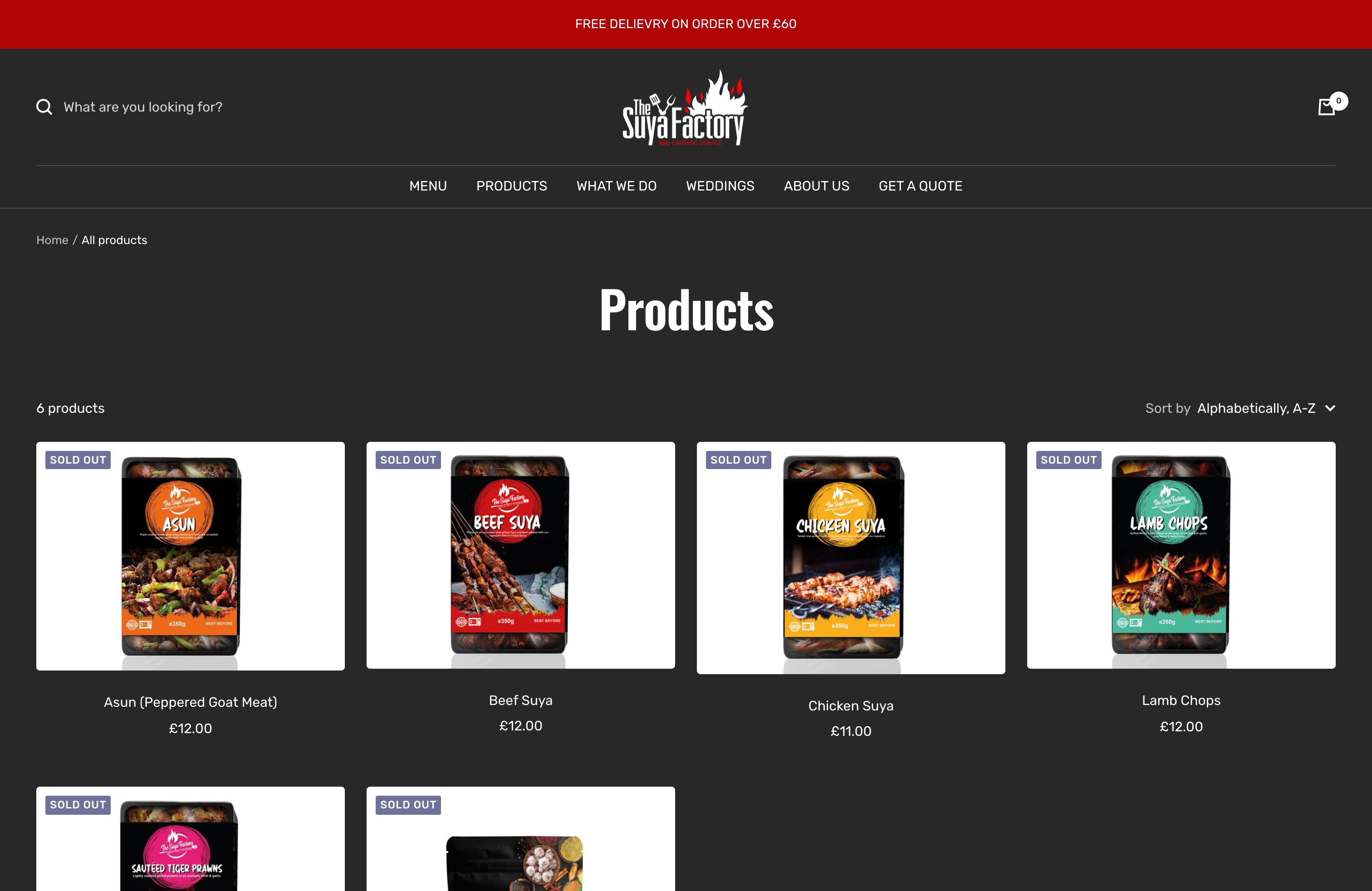 Suya Factory Website Development screenshot