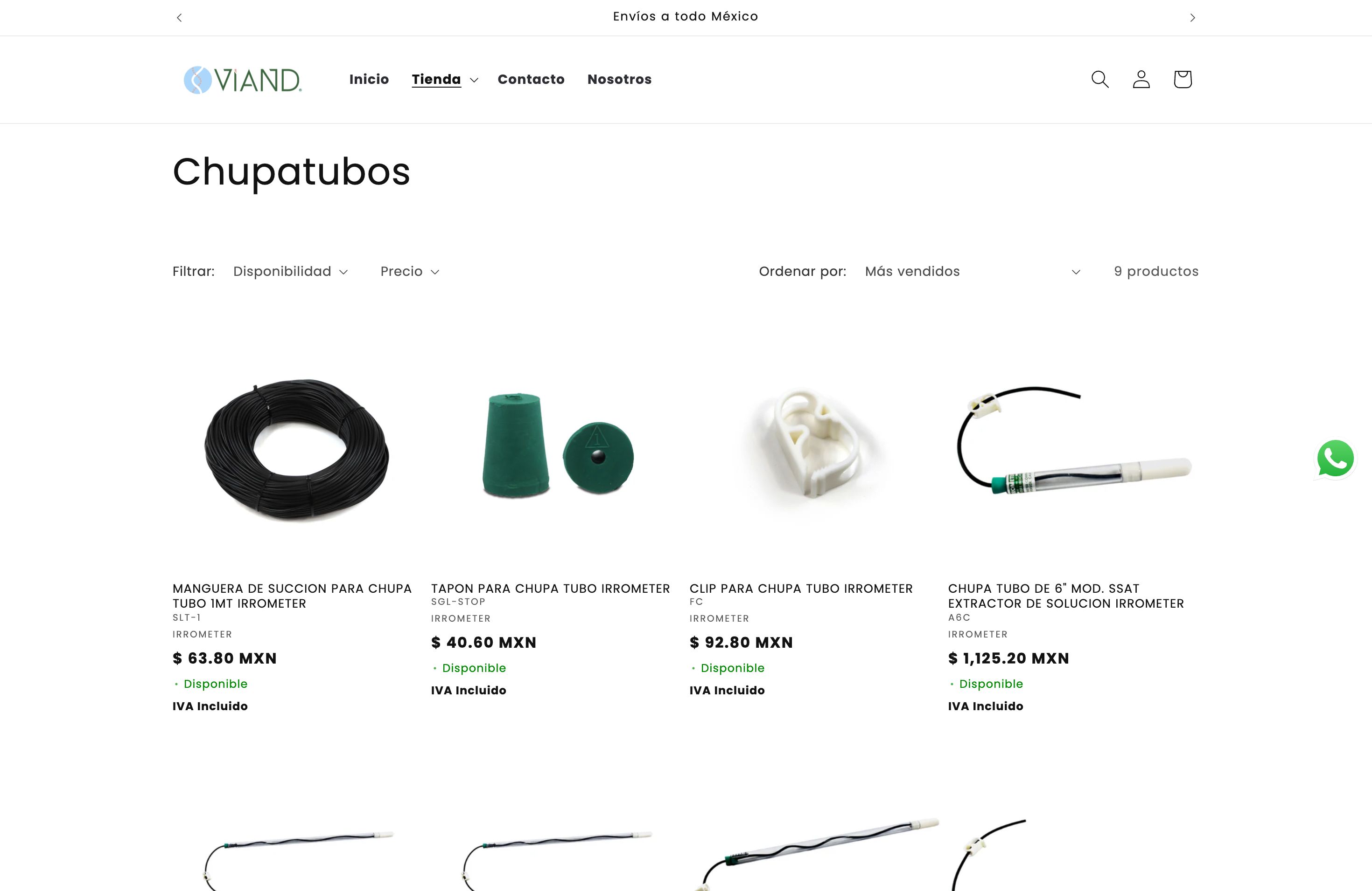 Tienda en linea distribuidora viand screenshot