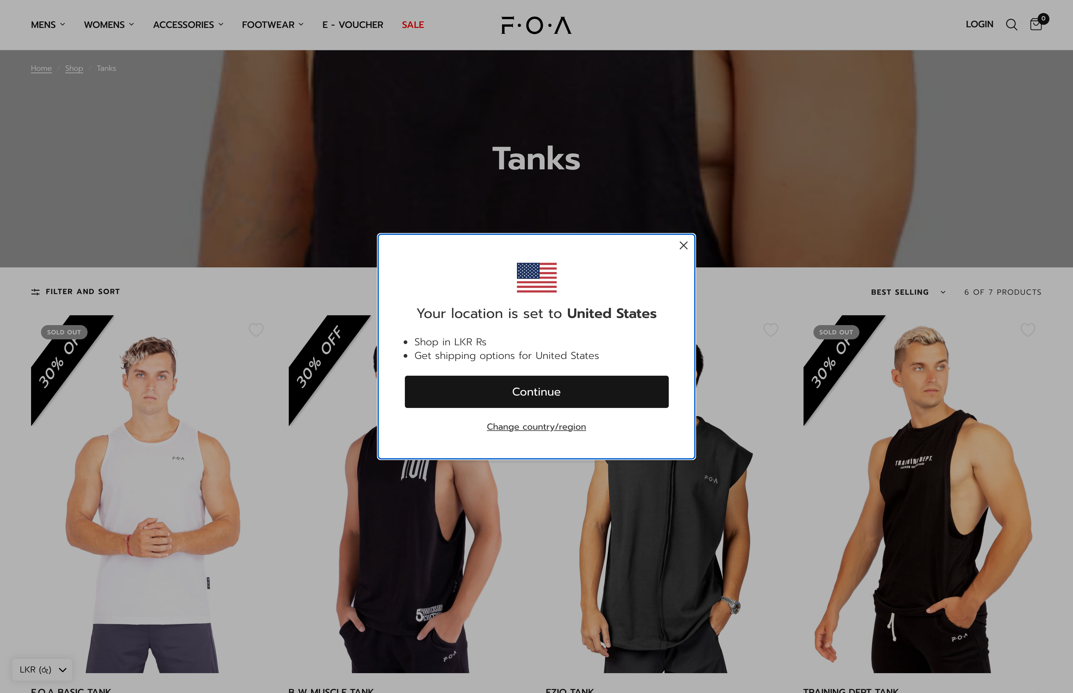 FOA Clothing | Clothing Brand Shopify Website screenshot