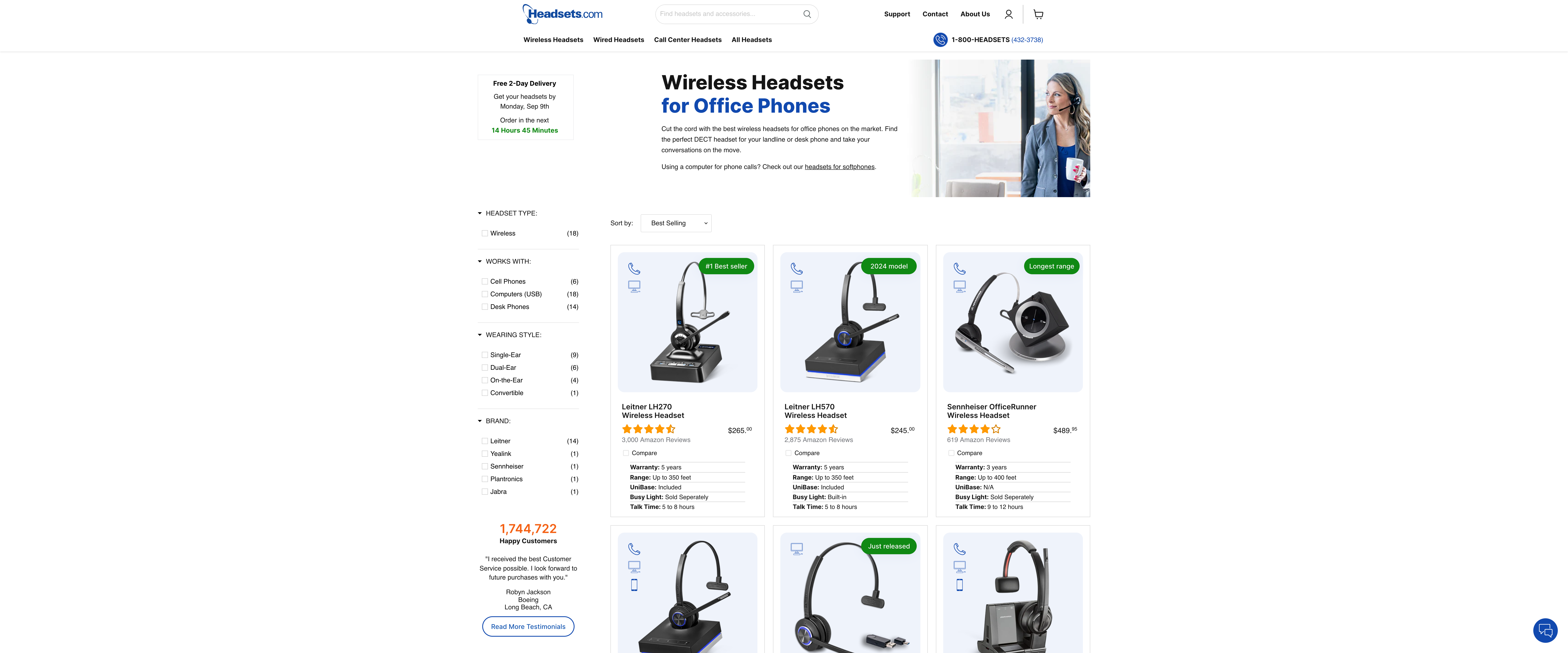 Headsets.com screenshot