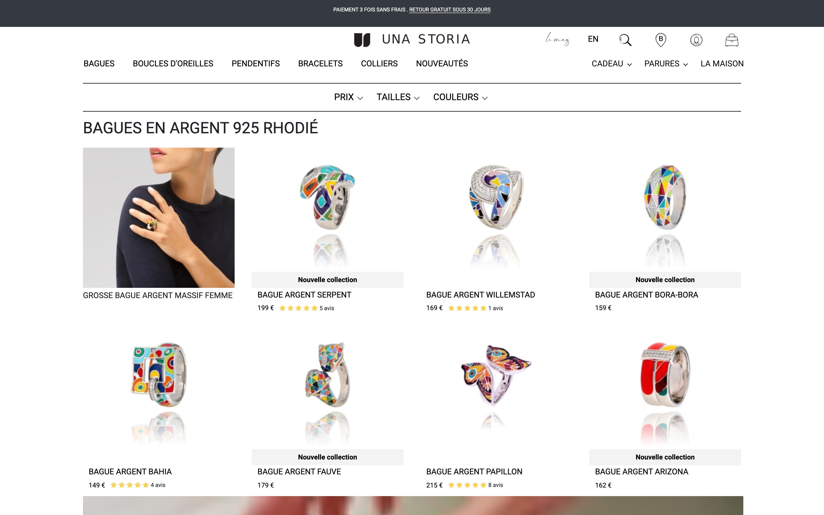 Una-storia : bijoux originaux argent femme screenshot