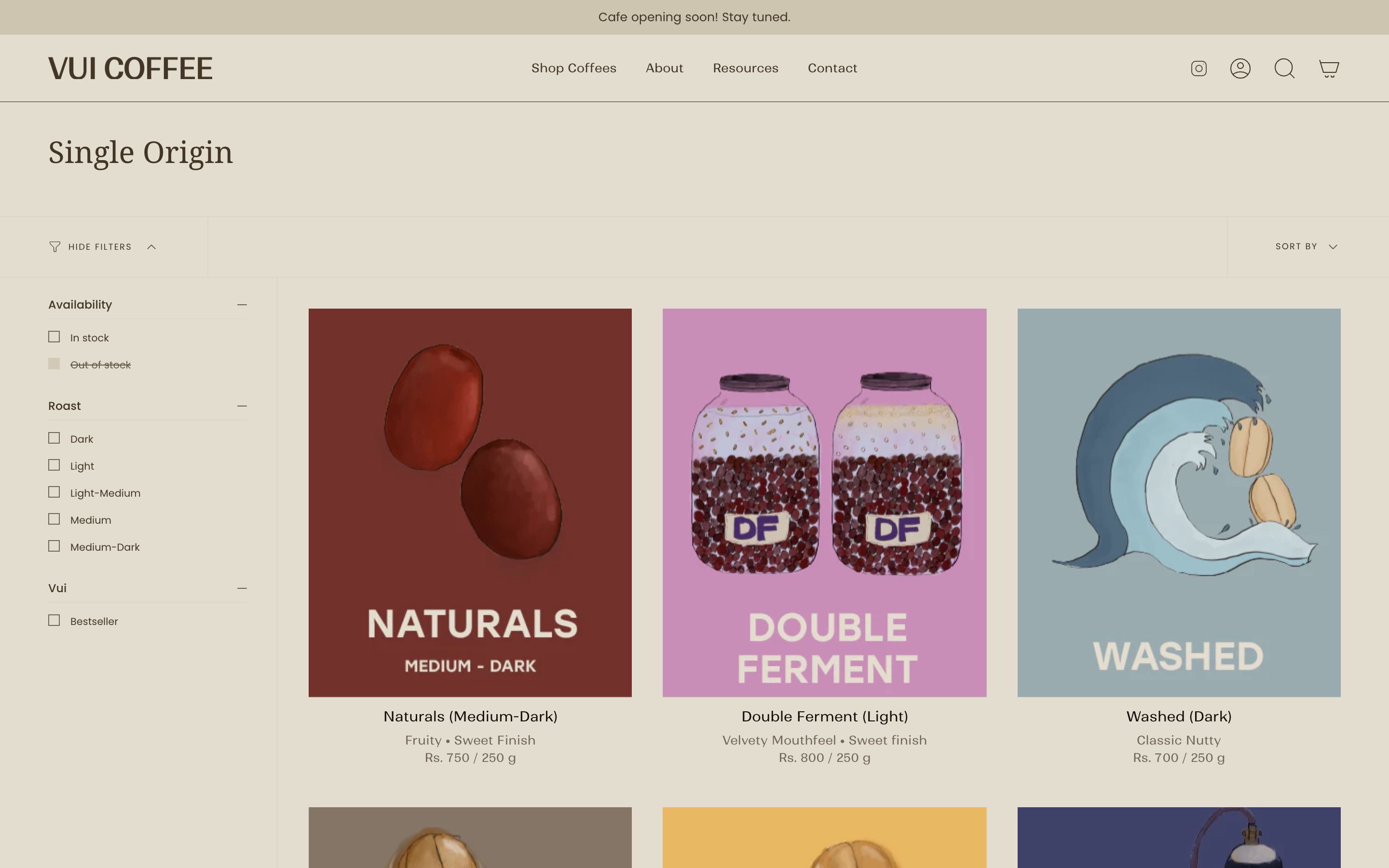 Vui Coffee Roasters screenshot